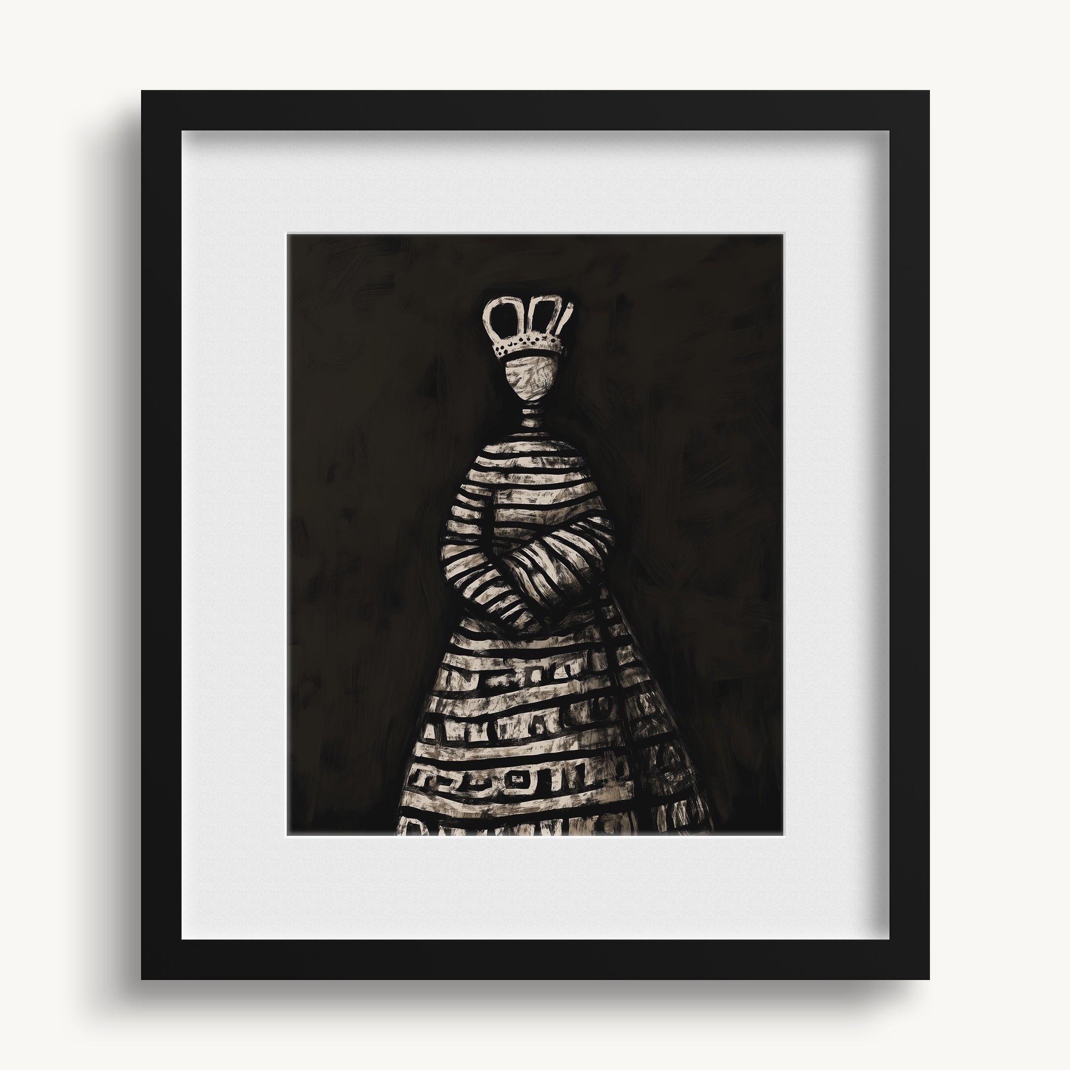 Striped Dress Figure WALL ART