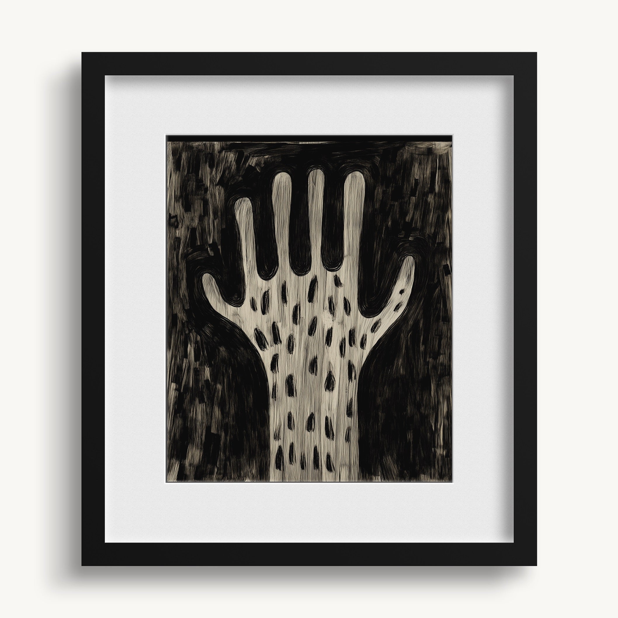 Elongated Hand Pattern WALL ART