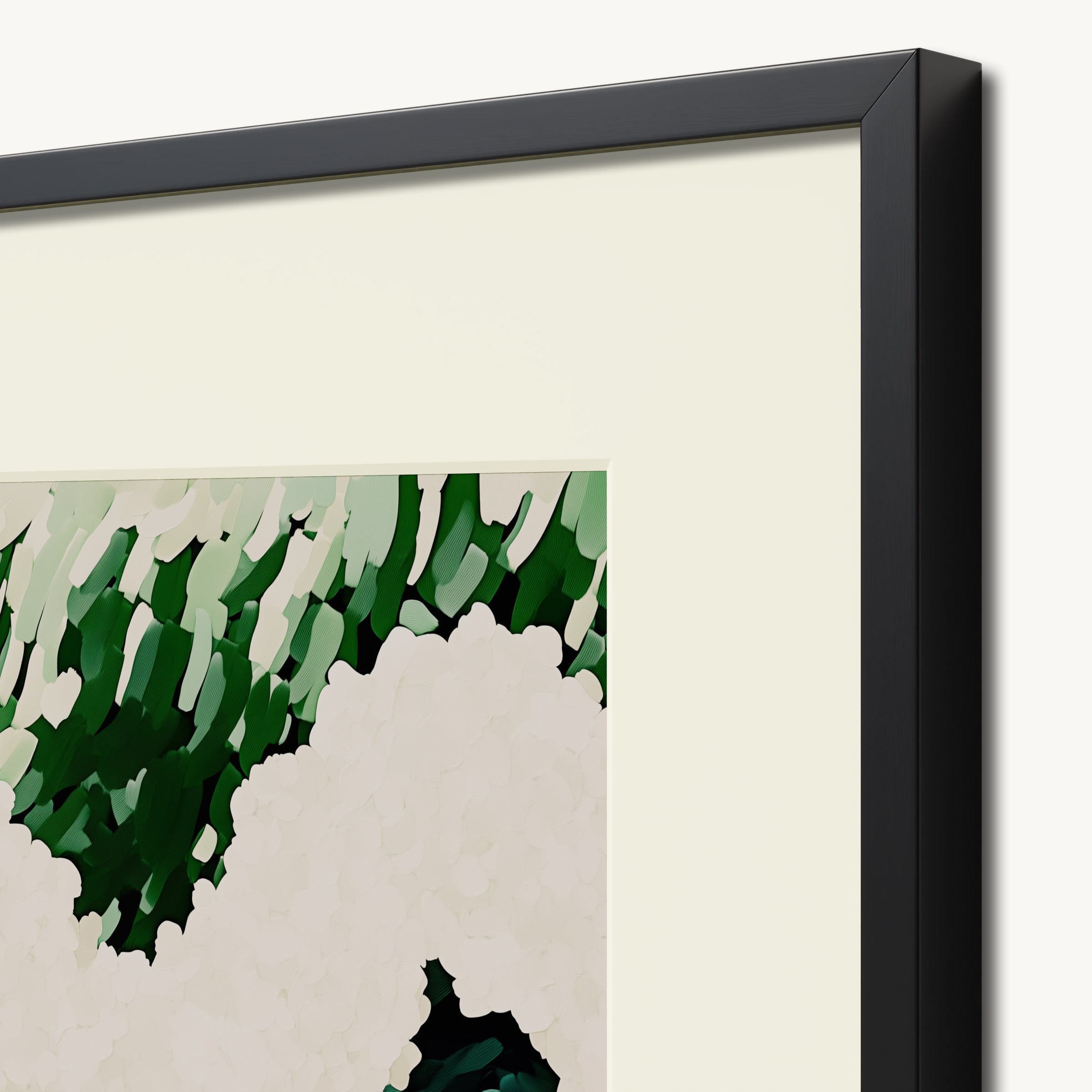 Wave-Like Green Pattern WALL ART