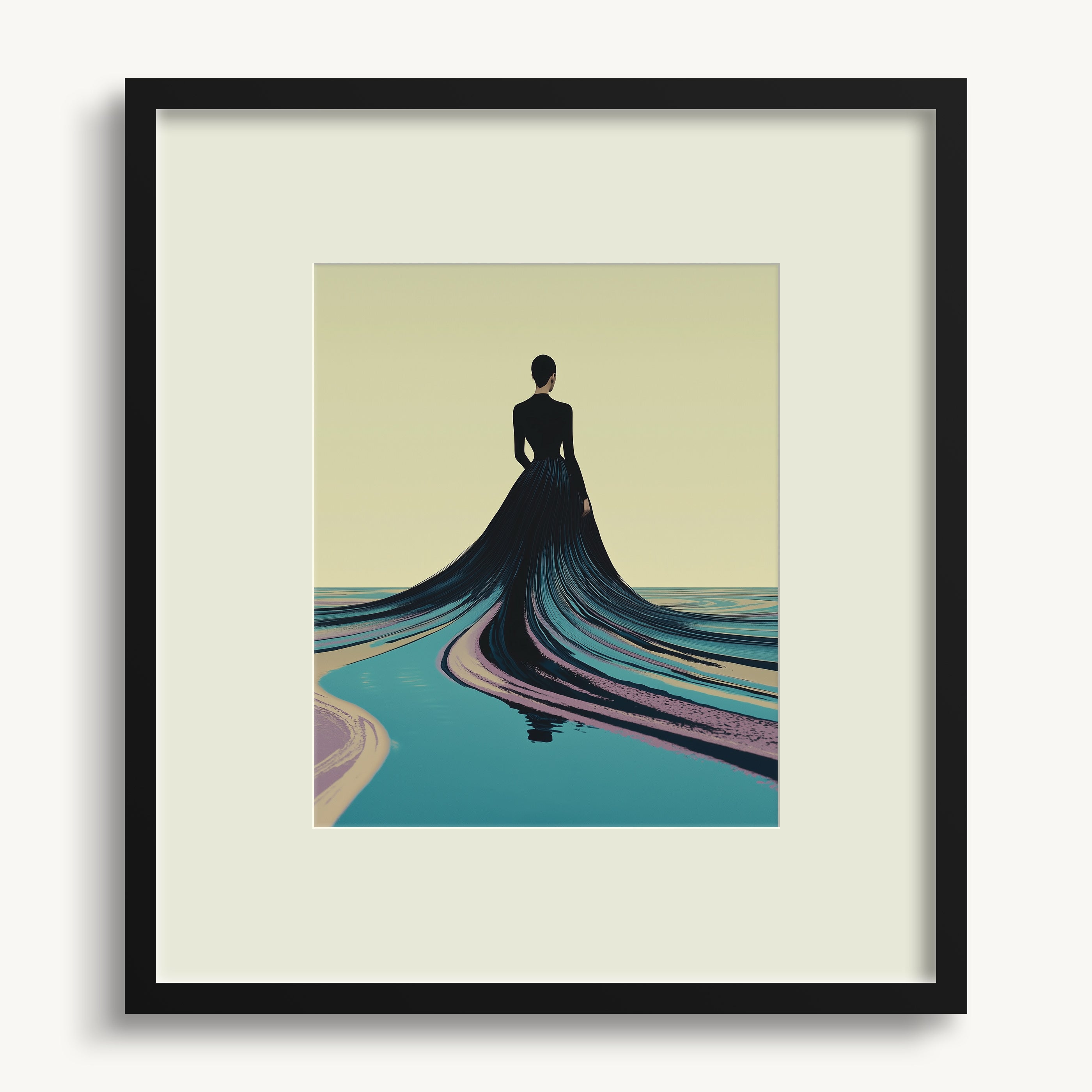 Flowing Dress & Waves WALL ART