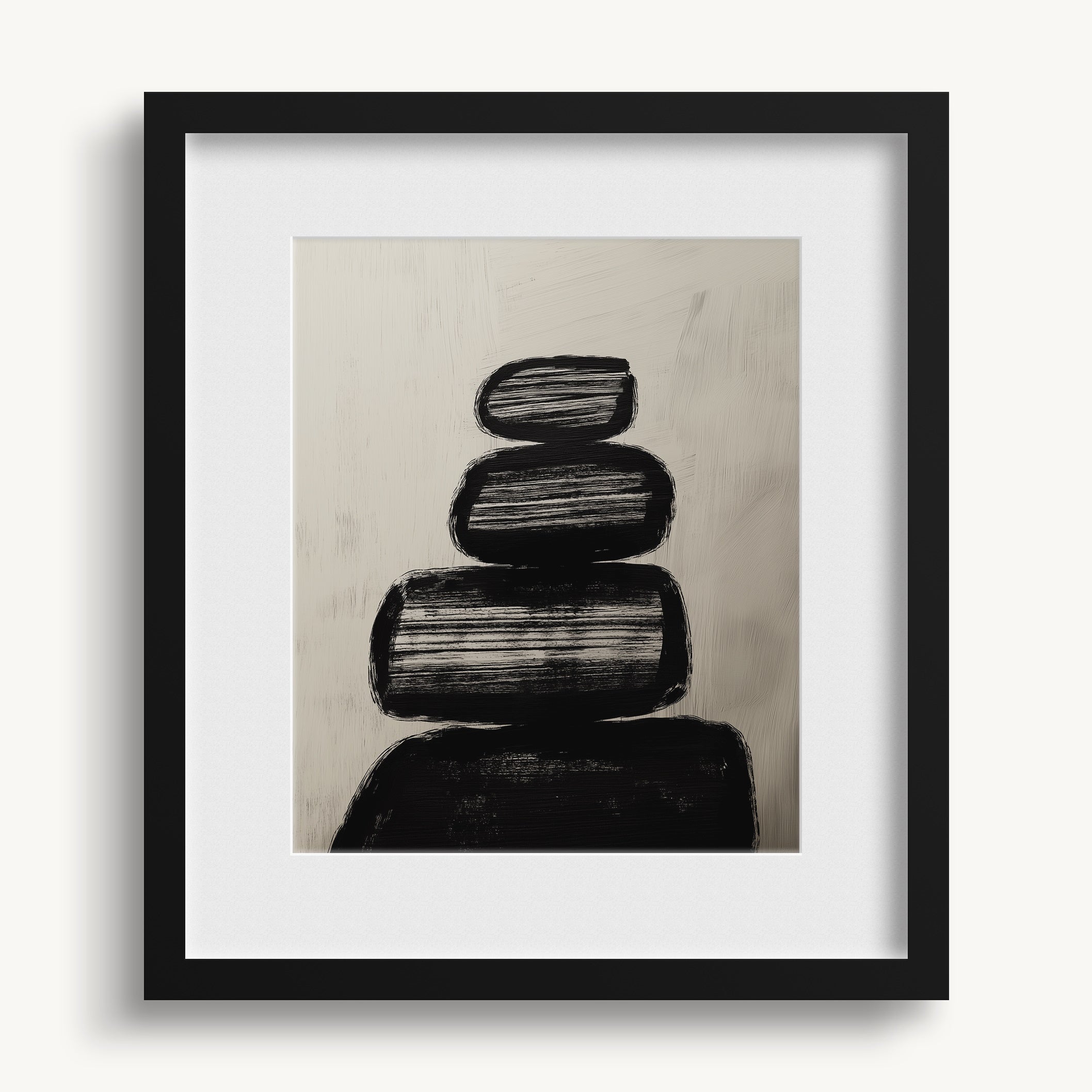 Rounded Black Shapes WALL ART