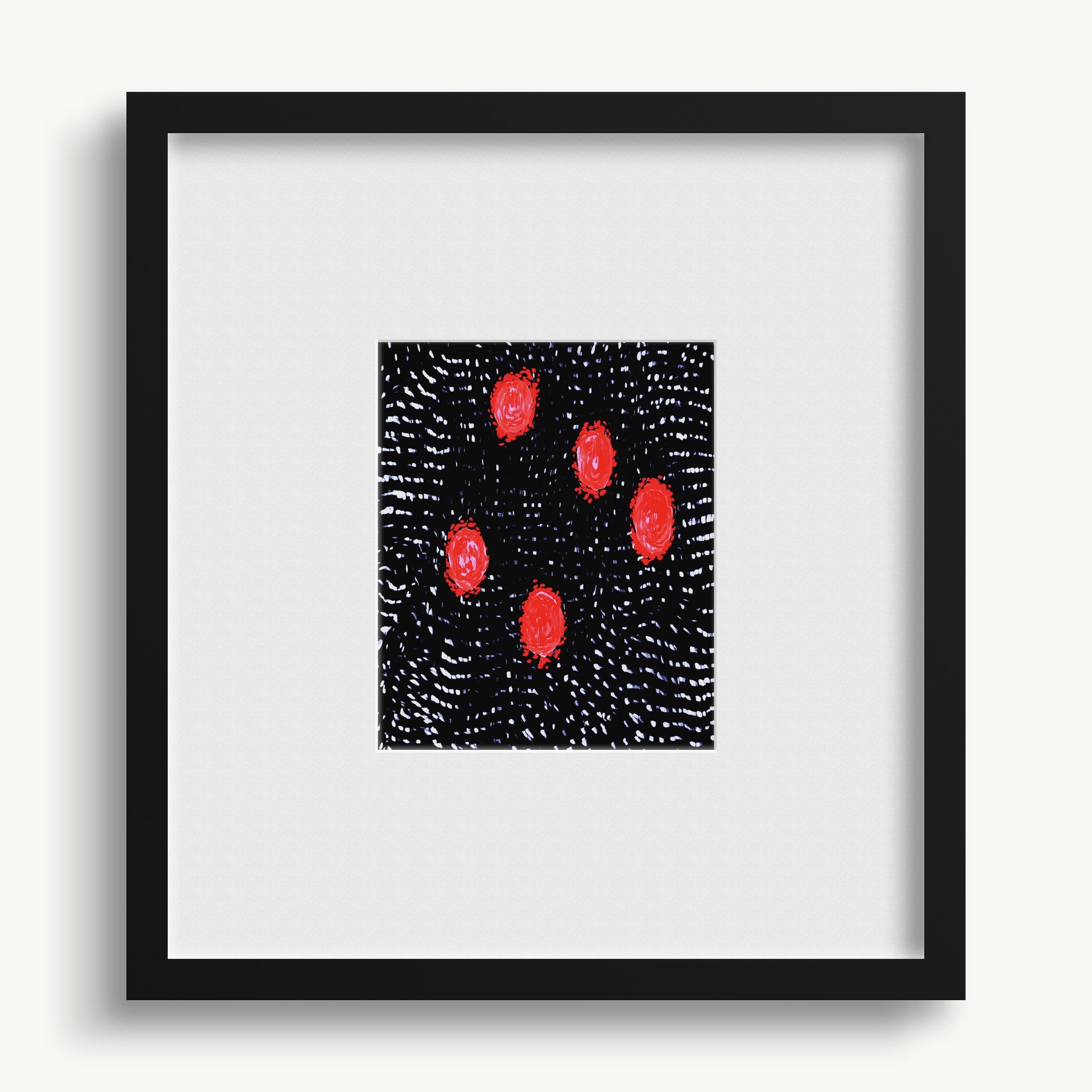 "RED PRINTS" WALL ART