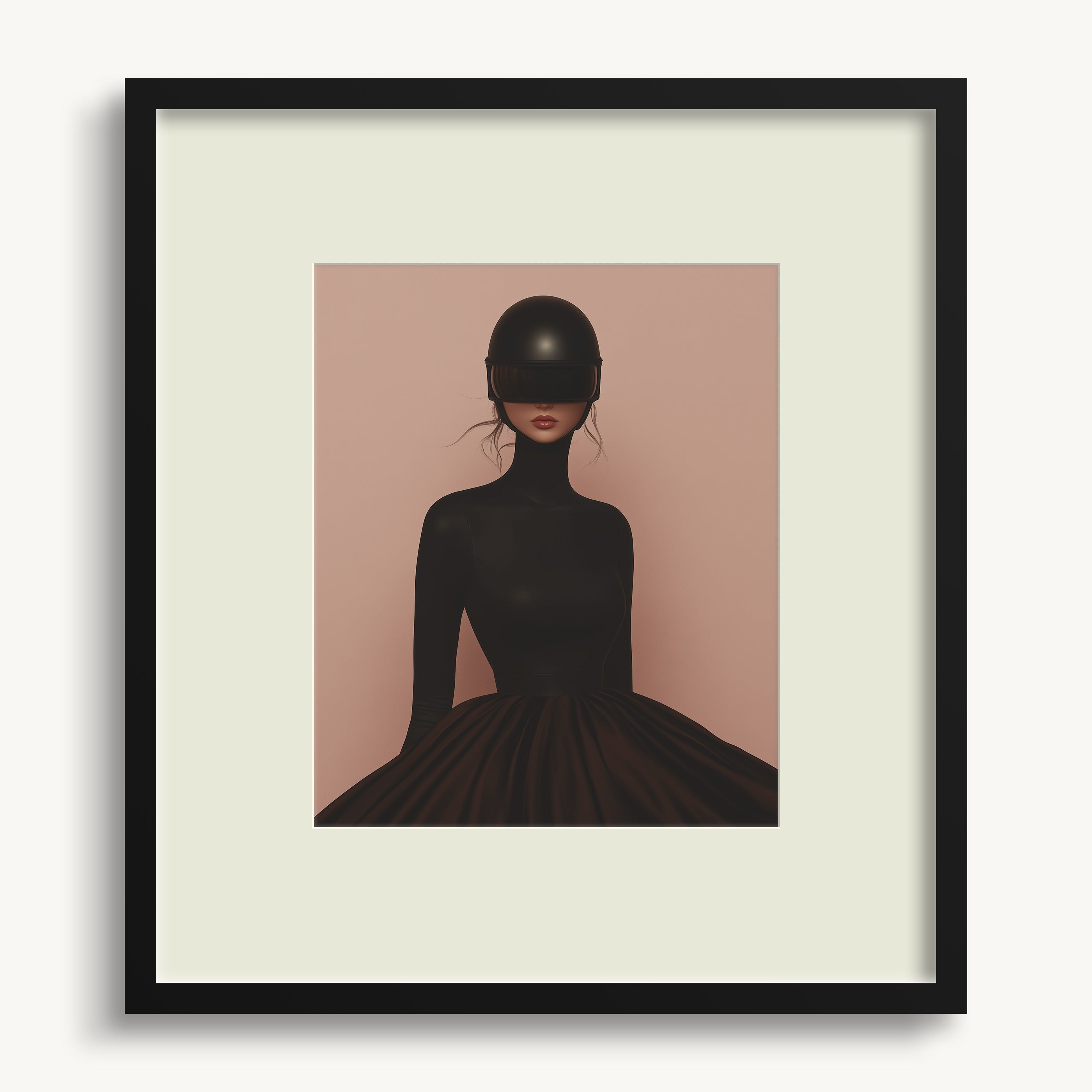 Lady with Helmet Headpiece WALL ART