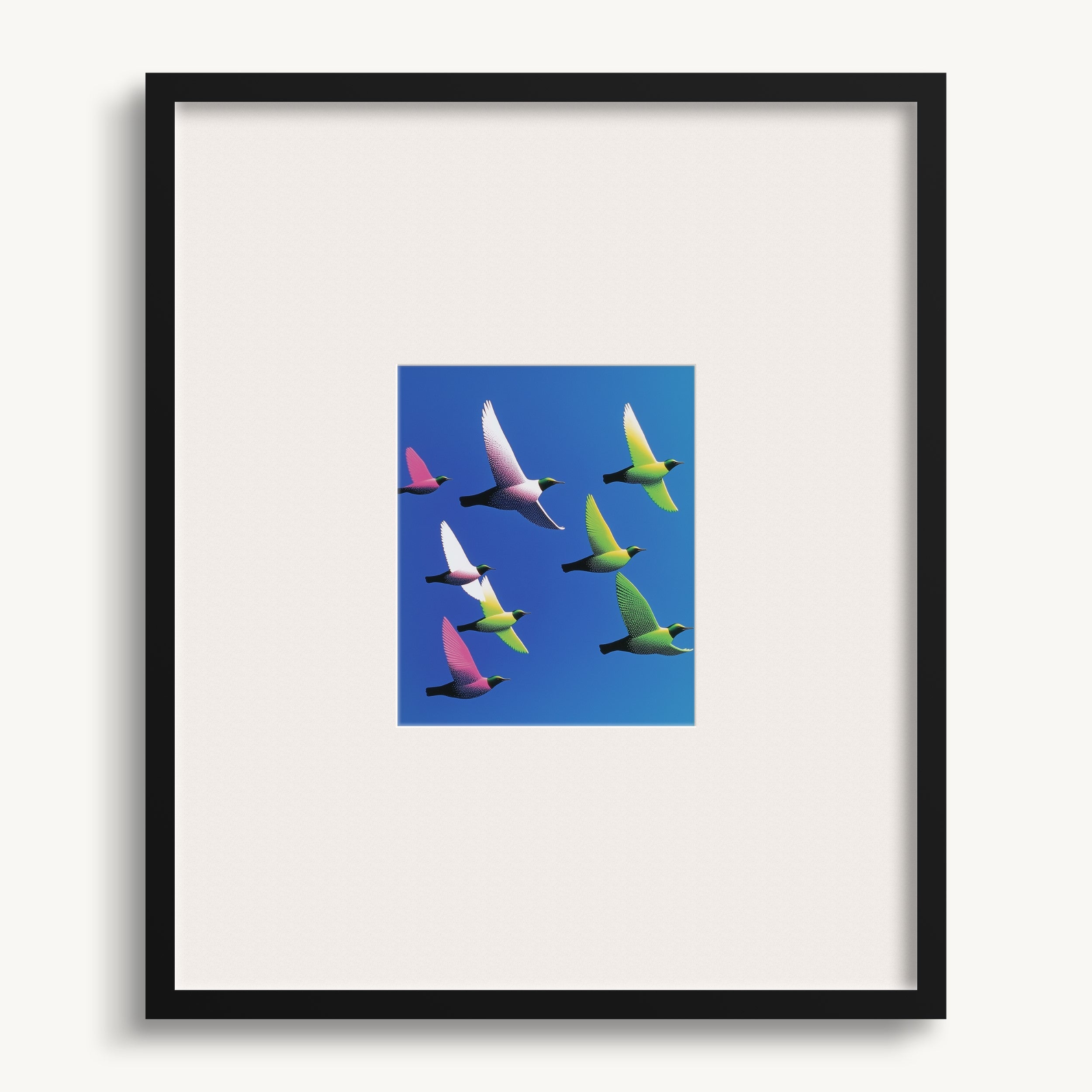 Colorful Birds in Flight WALL ART