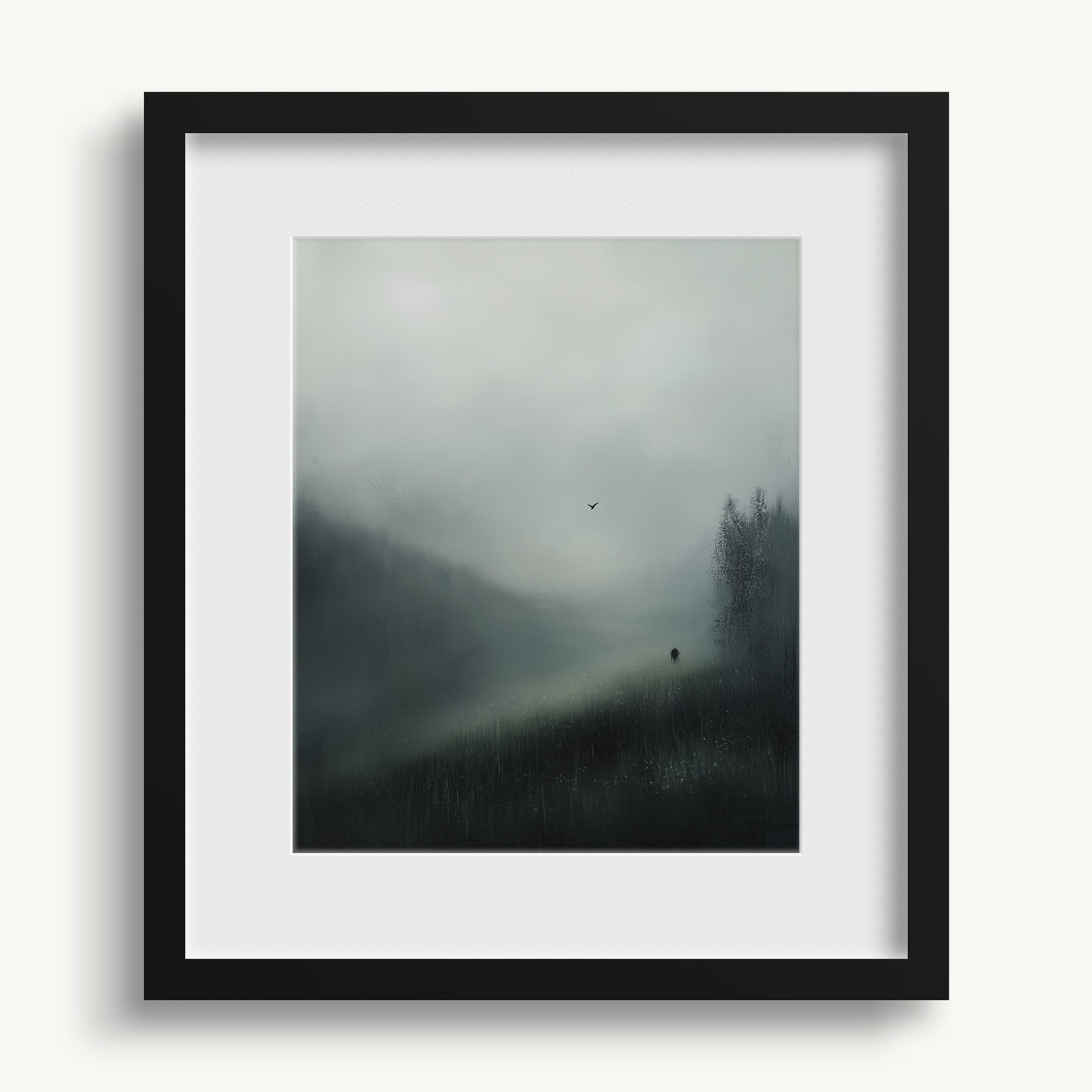 Foggy Landscape with Figure WALL ART