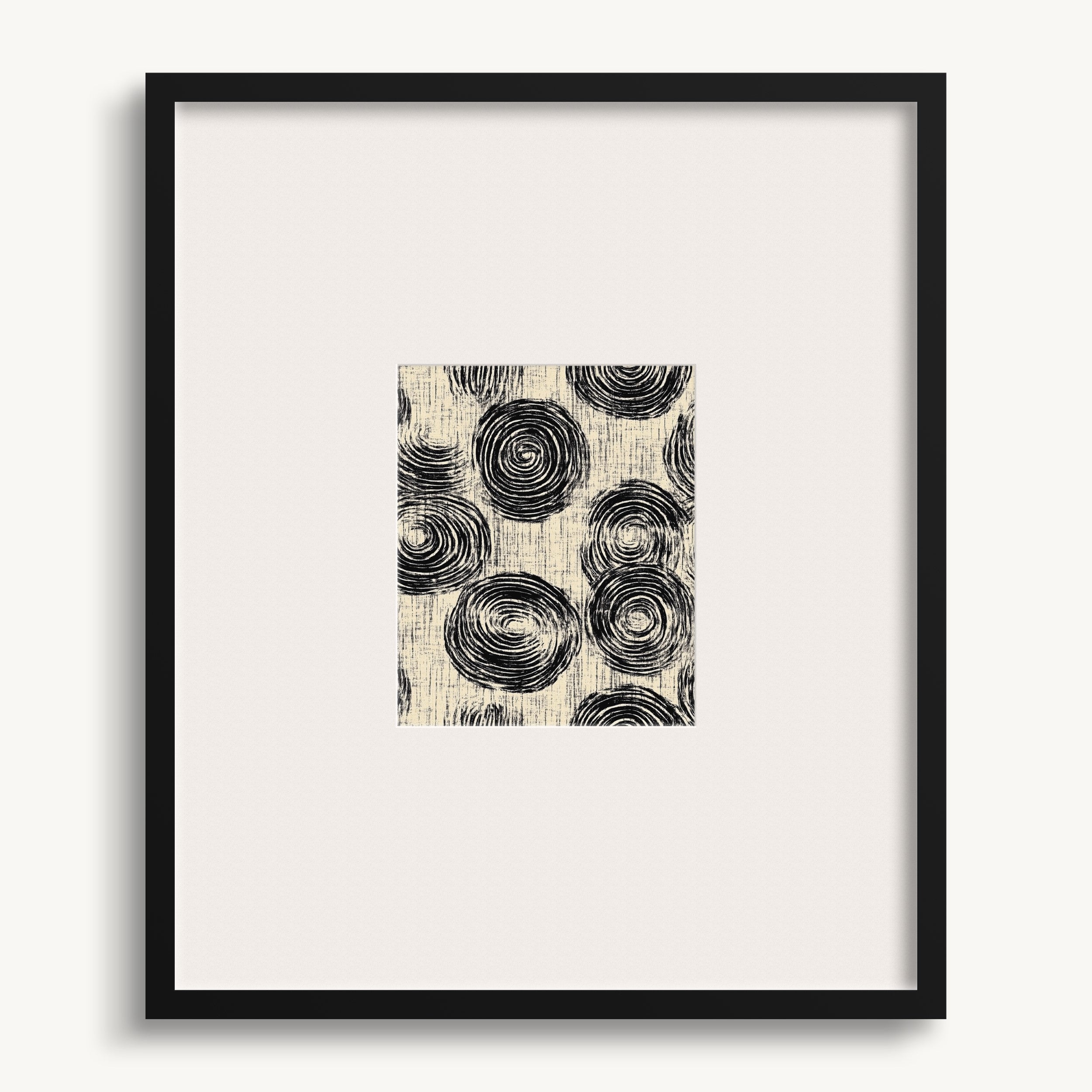 Black Spiral Patterns WALL ART