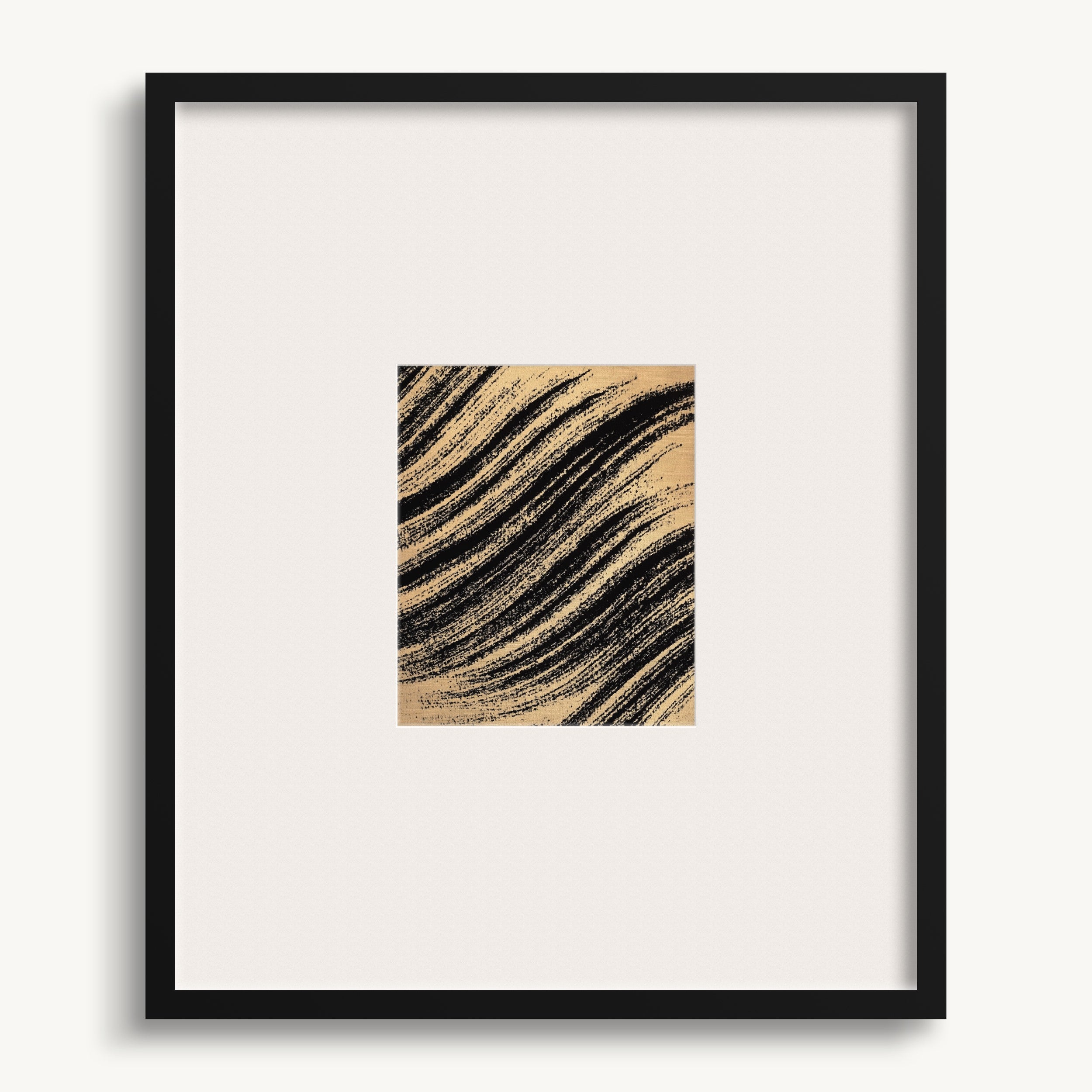 Diagonal Wavy Lines WALL ART