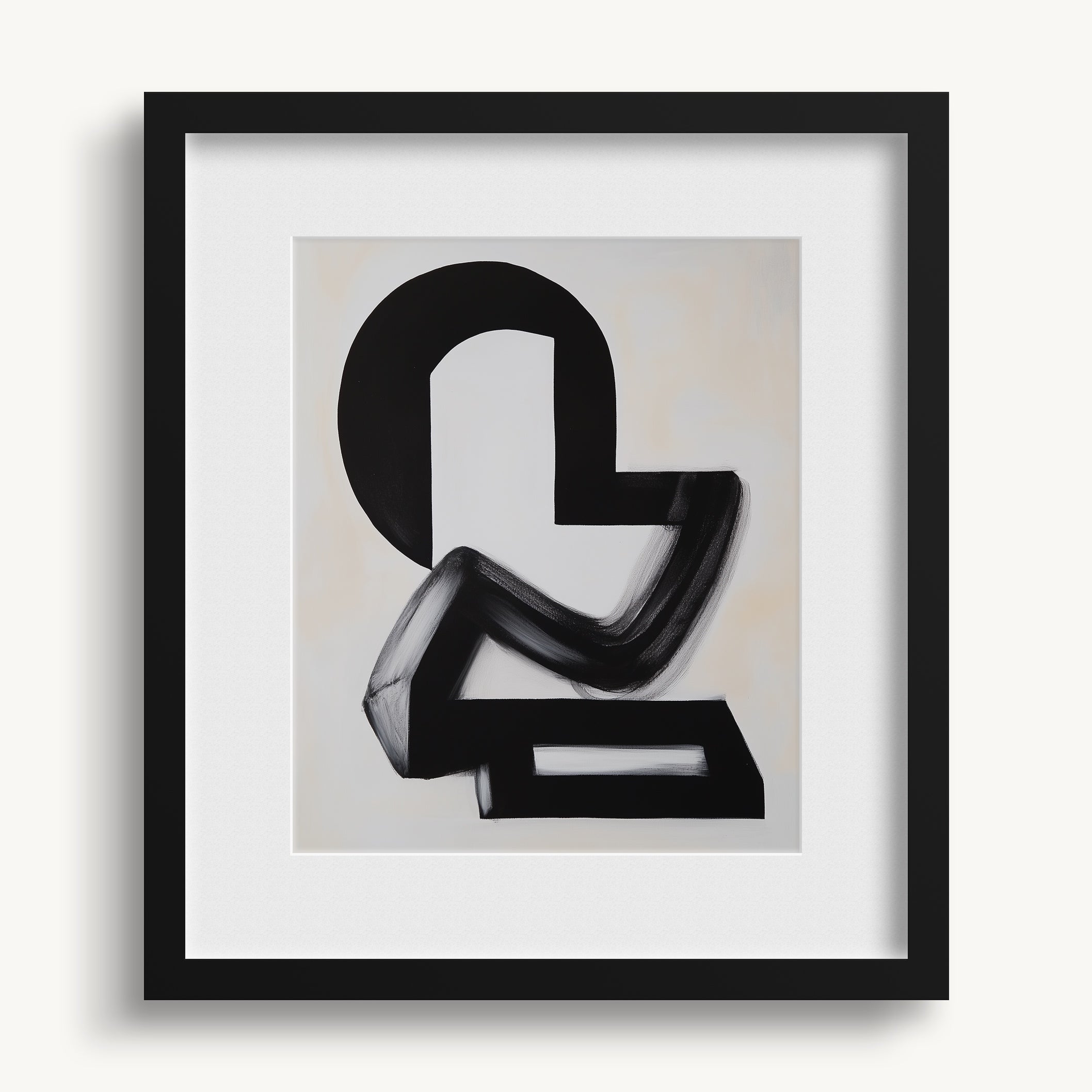 Black Geometric Shapes WALL ART