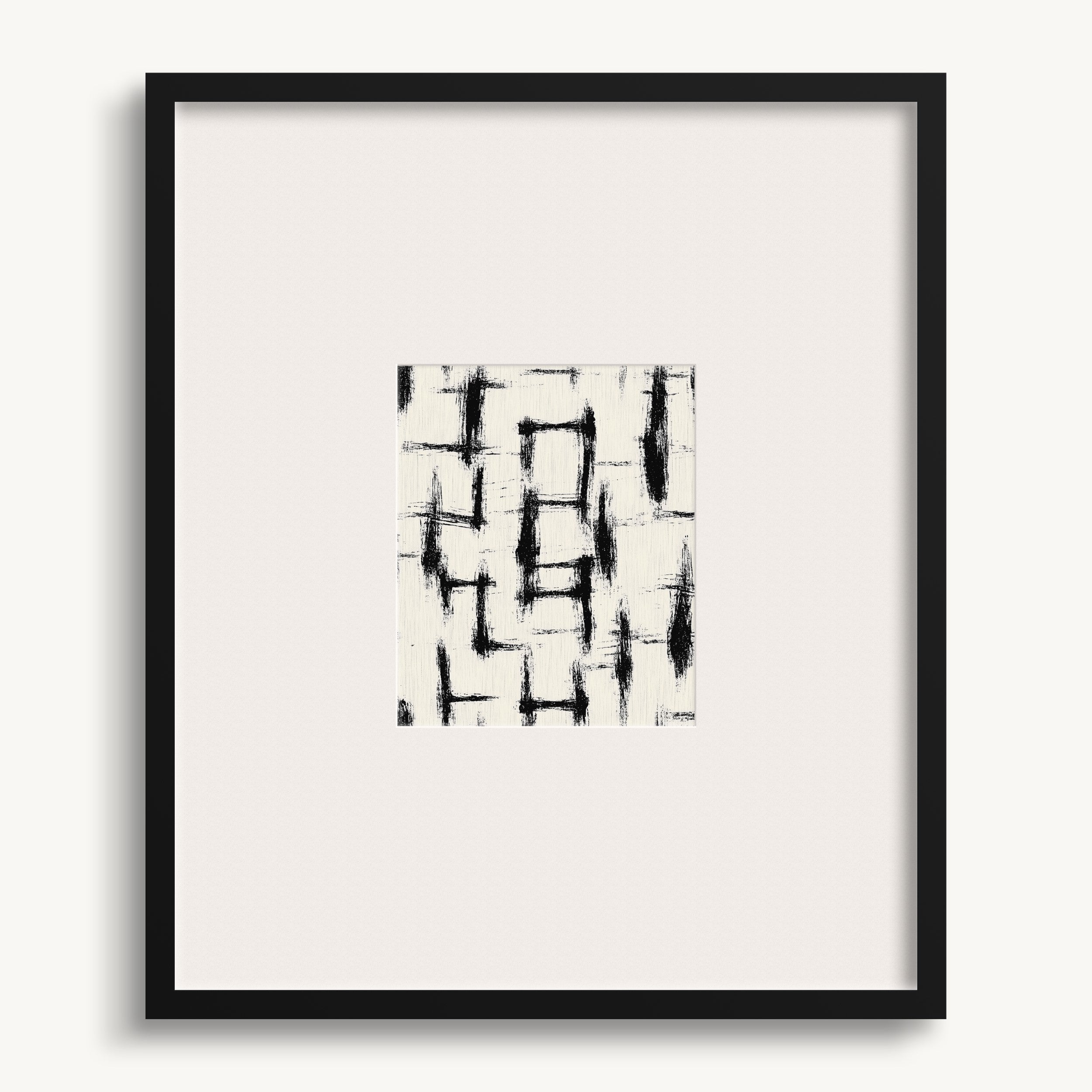 Grid-like Brush Strokes WALL ART