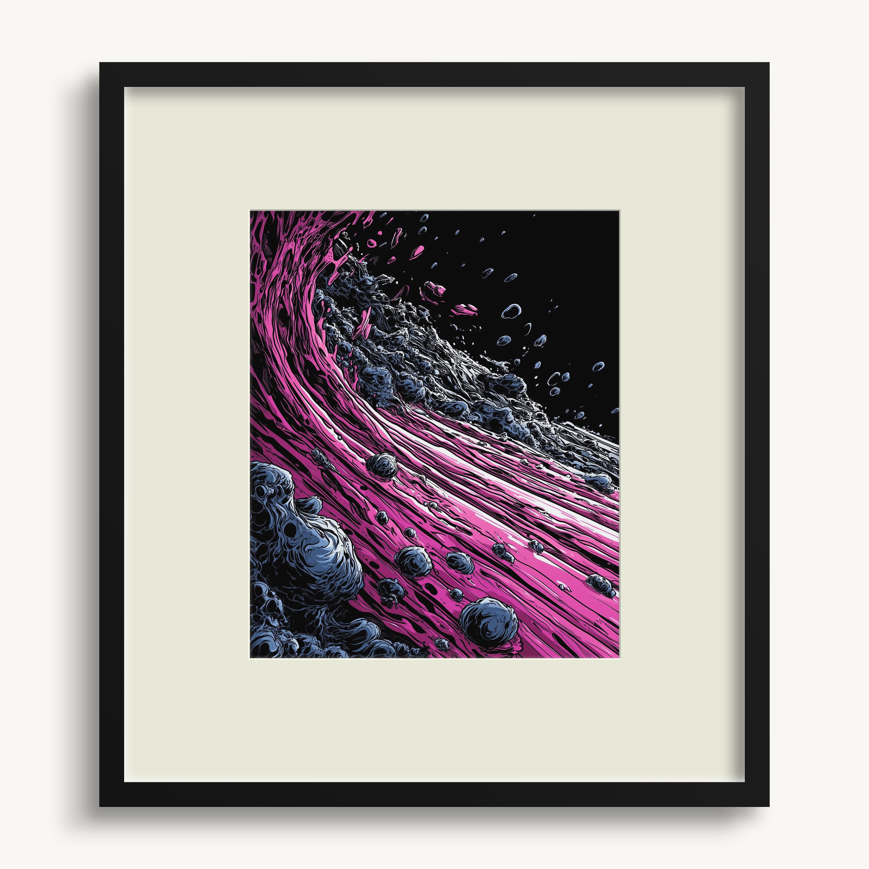 Textured Pink Waves WALL ART