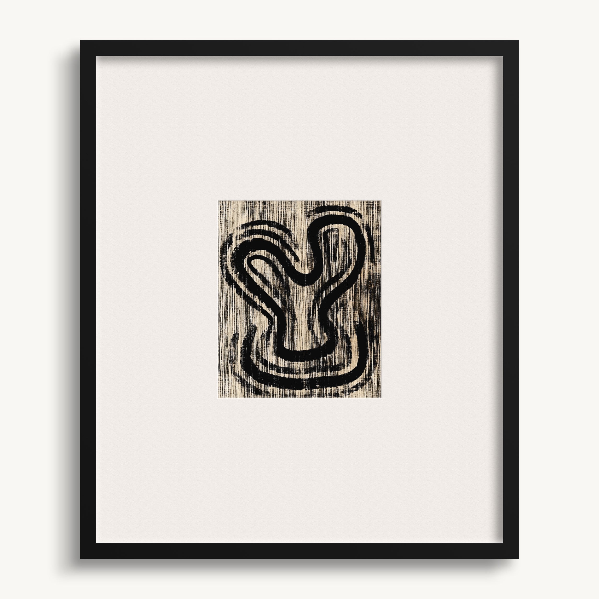 Abstract Figure with Curved Lines WALL ART