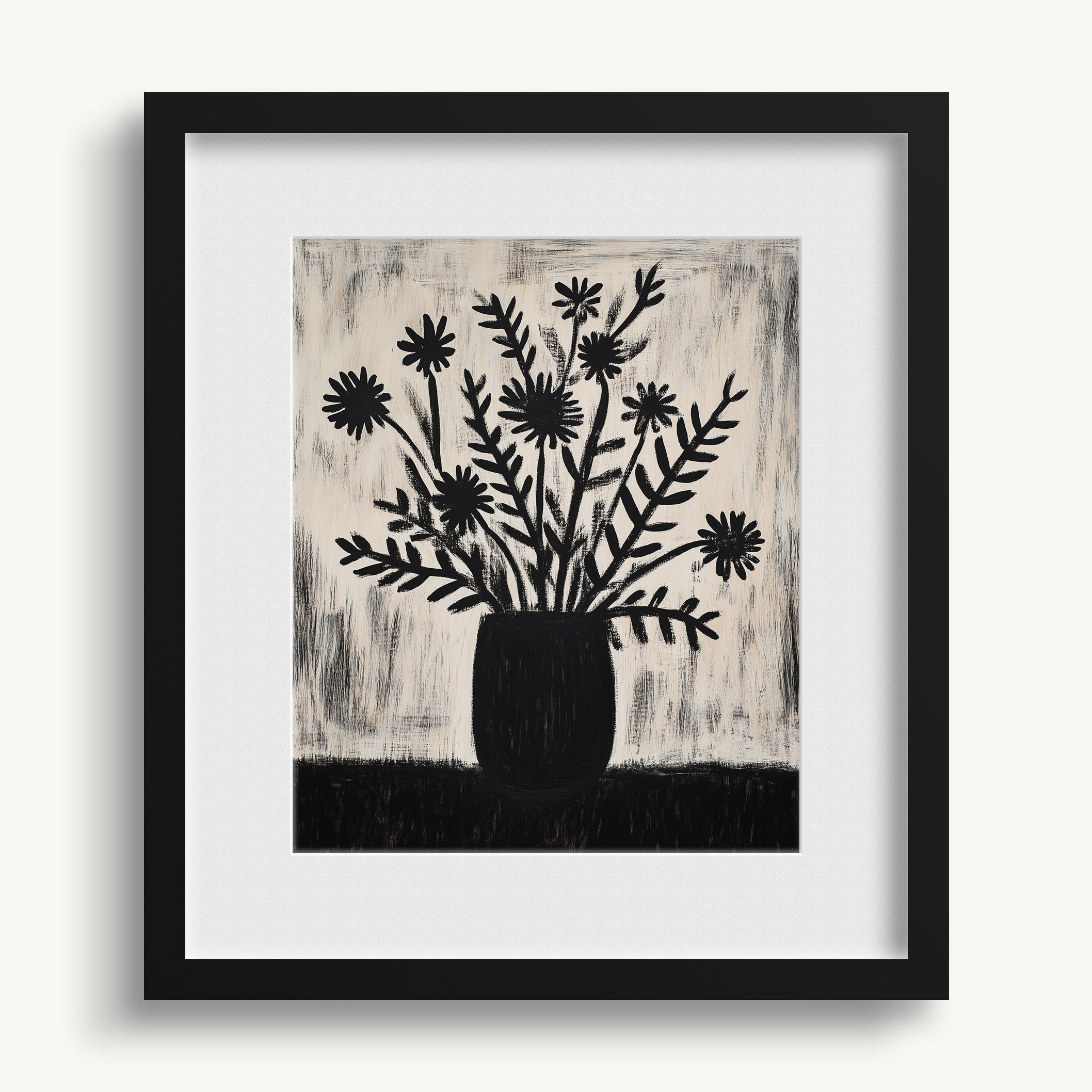 Bouquet in Black Vase WALL ART