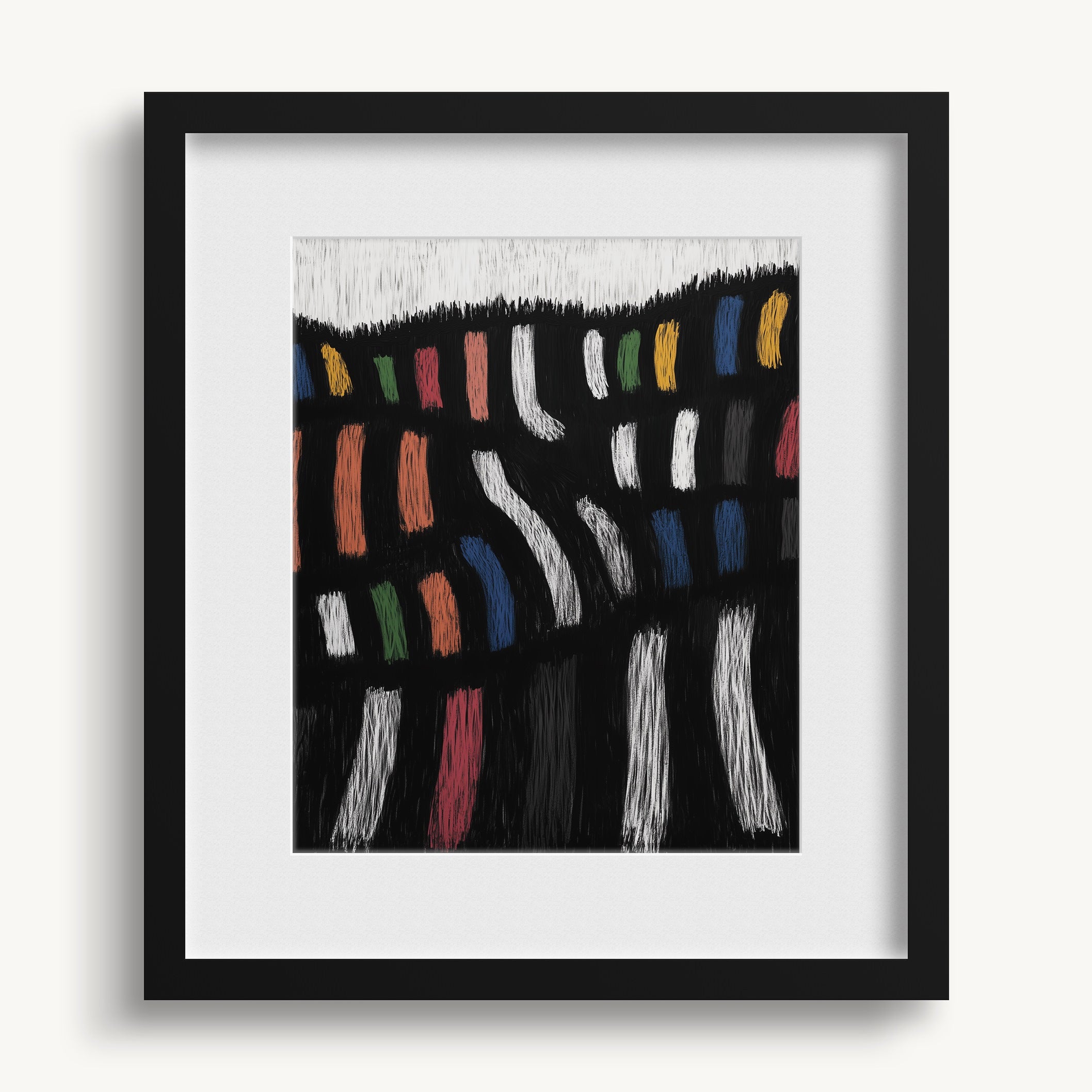 Curved Colorful Lines WALL ART