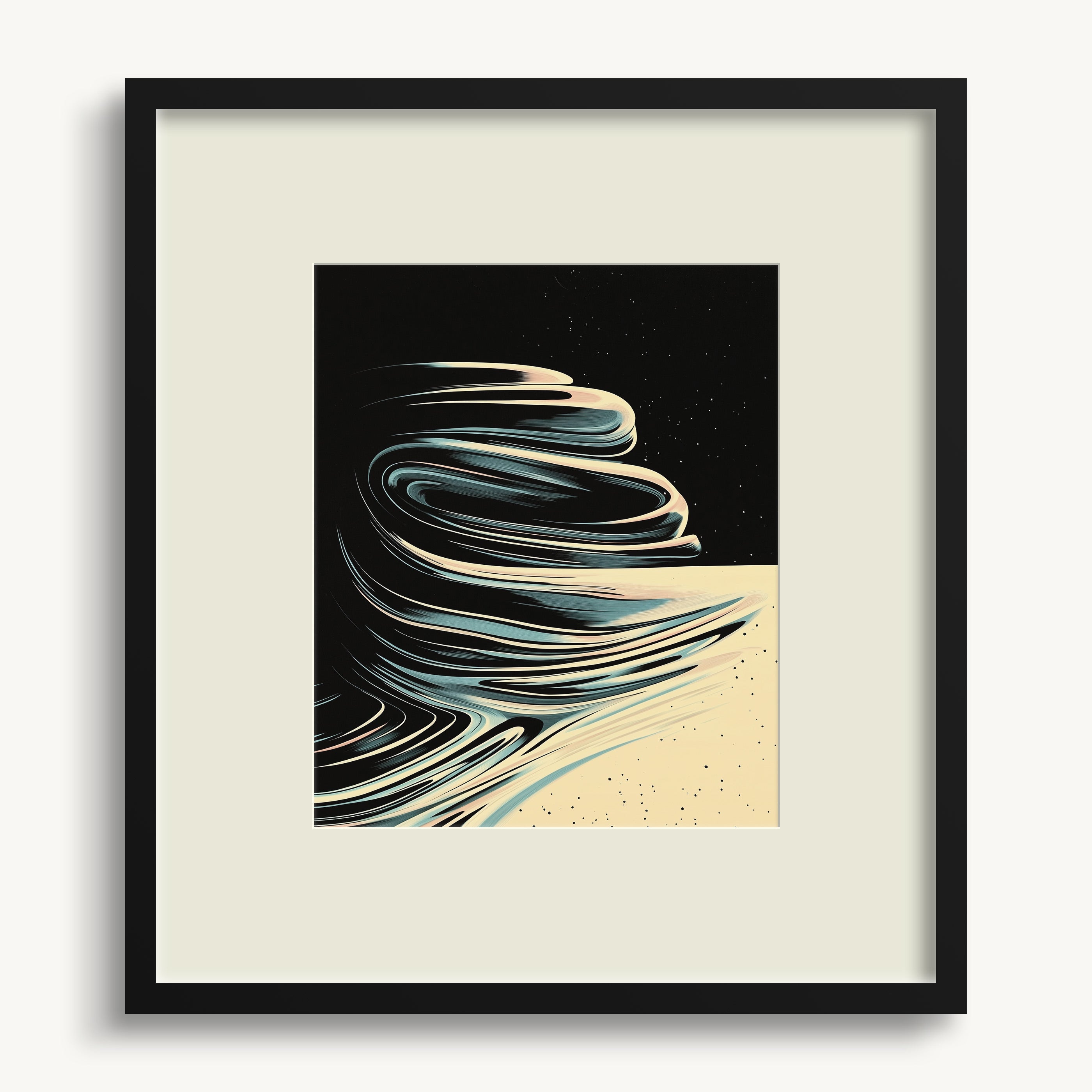 Swirling Waves in Blue WALL ART