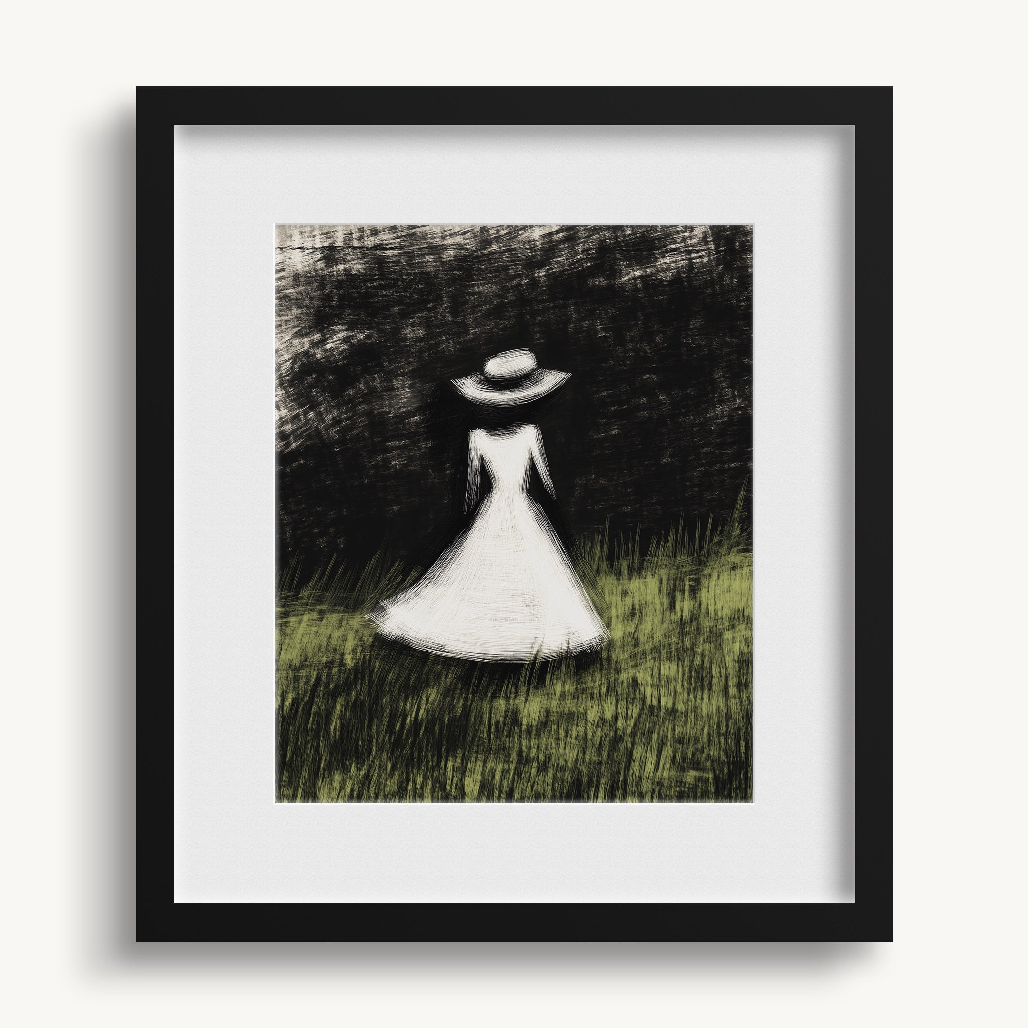 Figure in White Dress WALL ART