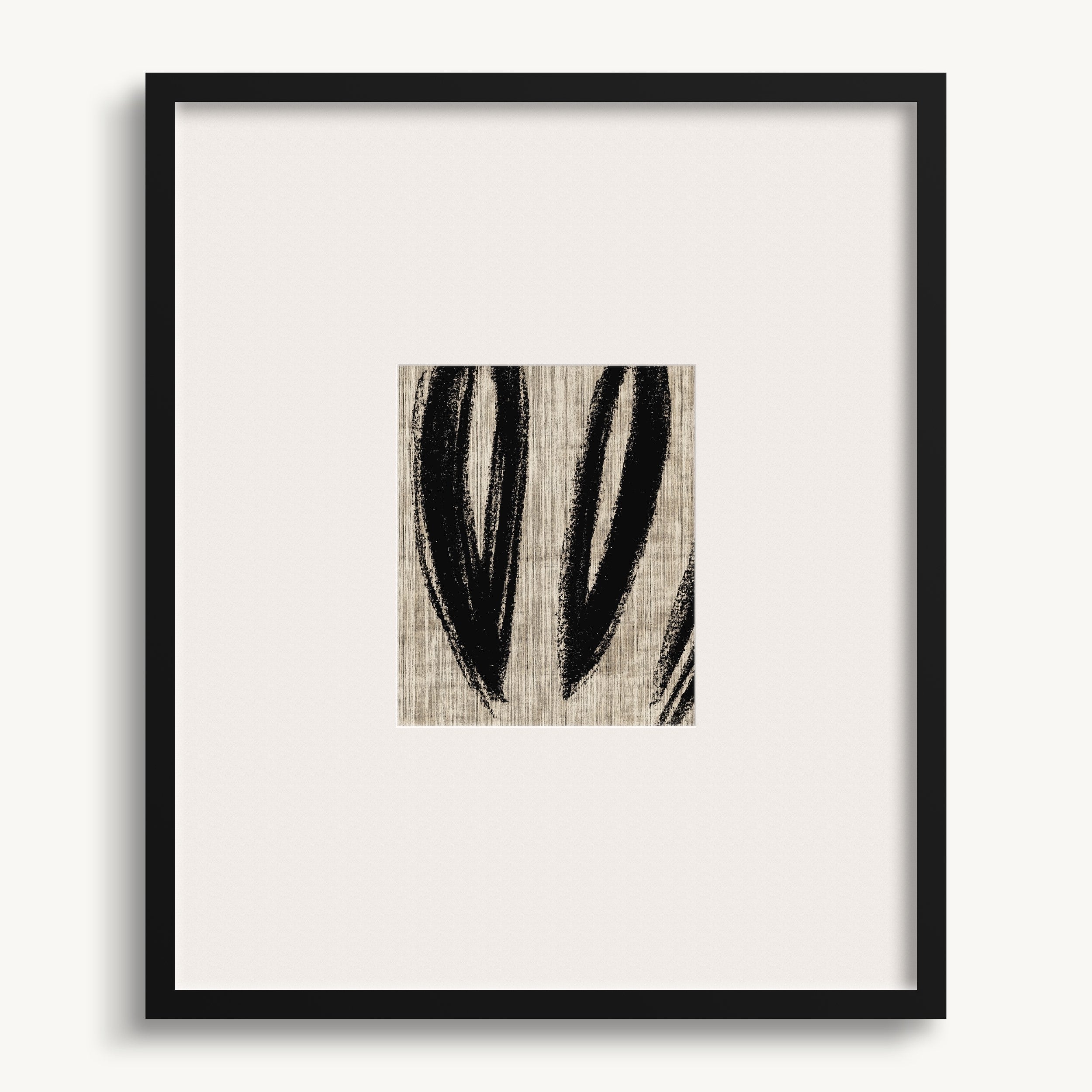 Vertical Brushstrokes on Beige WALL ART