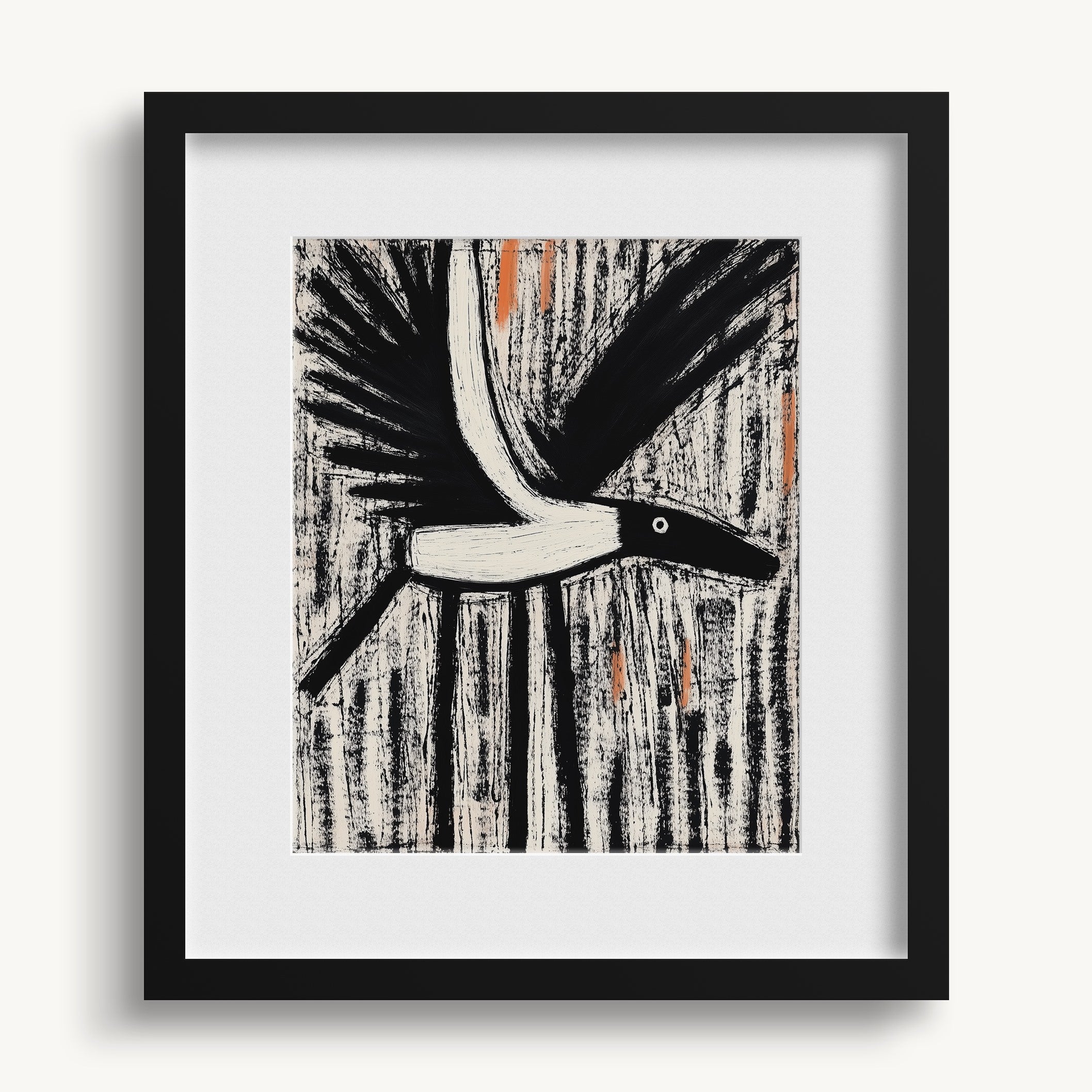 Stylized Bird in Flight WALL ART