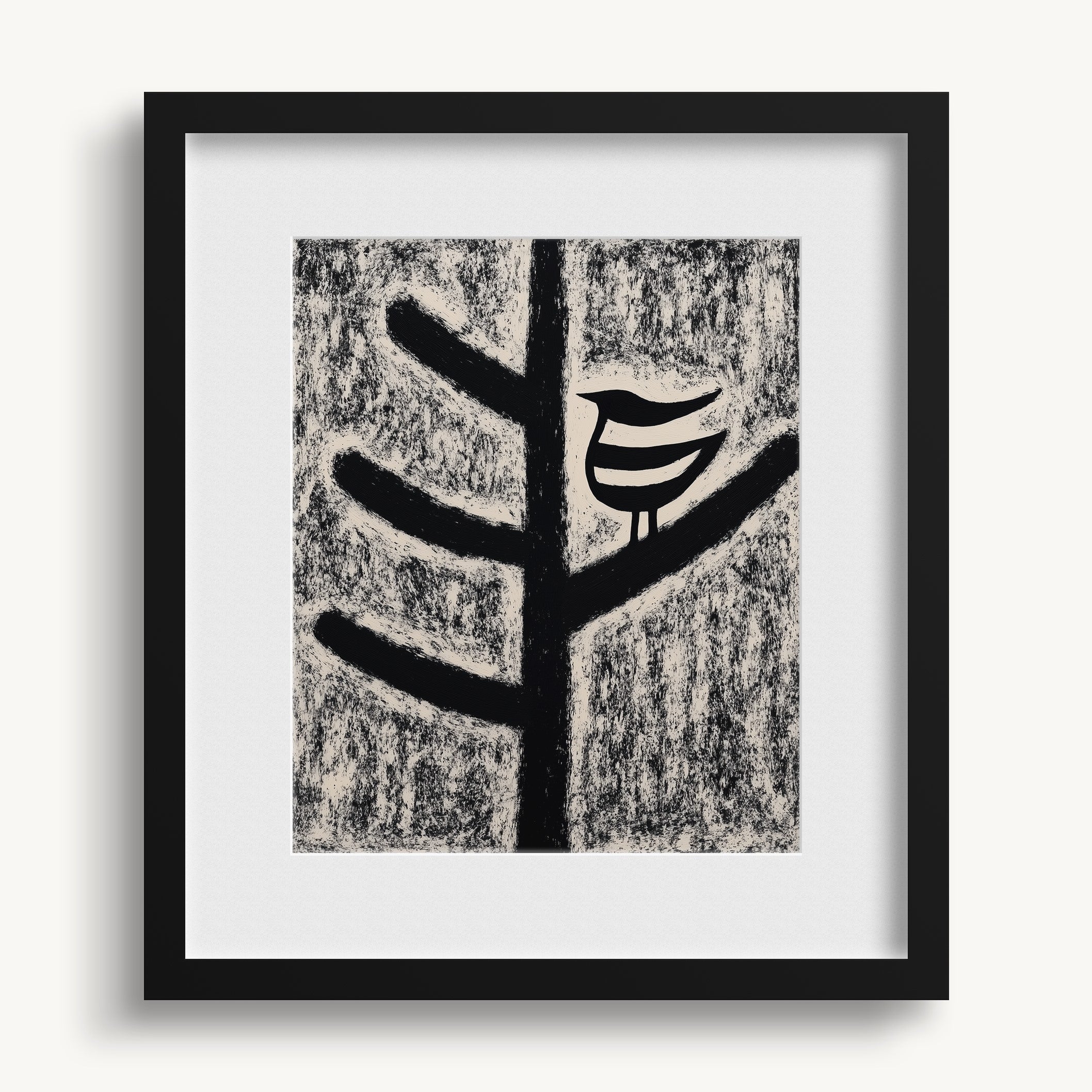 Bird on Stylized Branch WALL ART