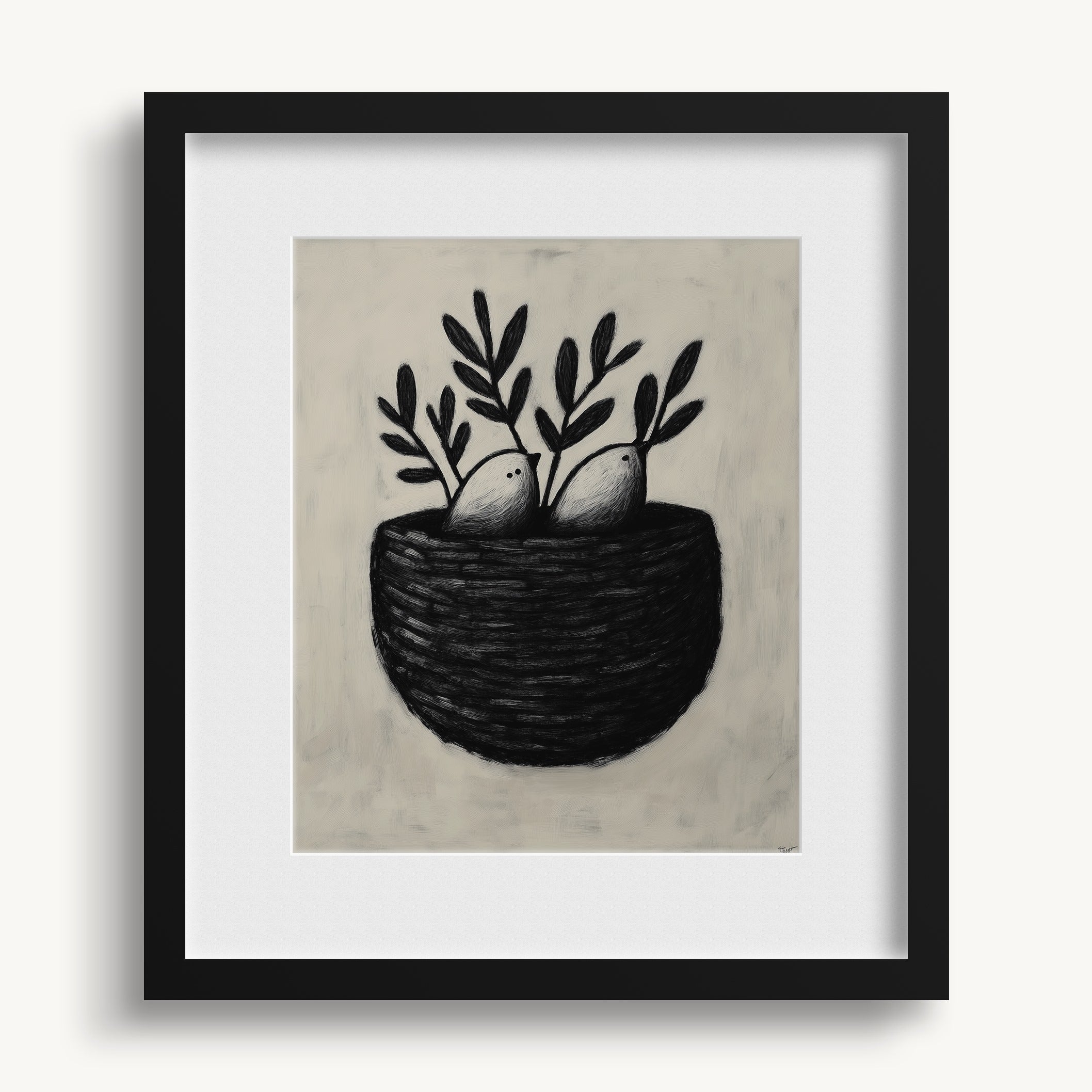 Basket with Plants WALL ART