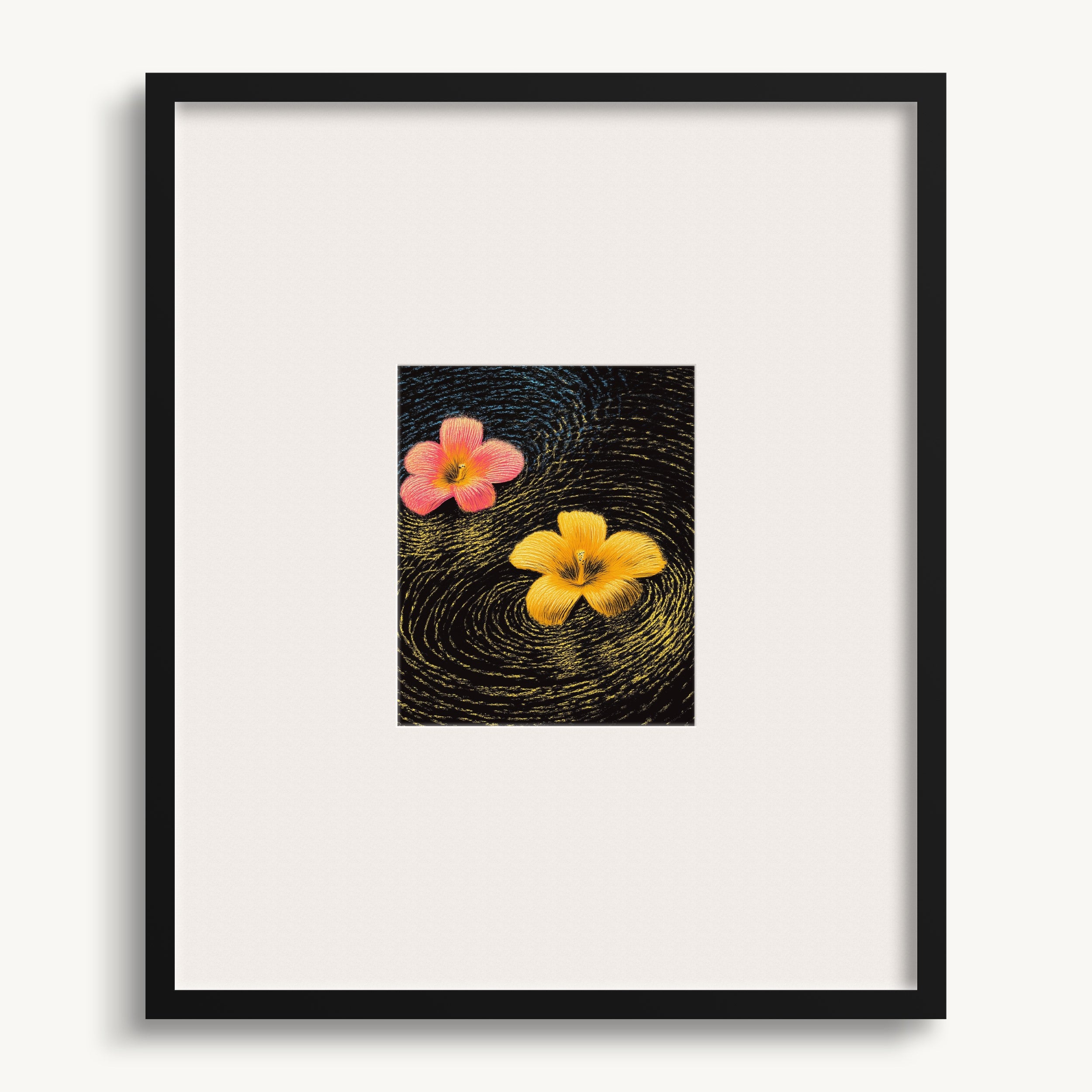 Flowers on Dark Background WALL ART