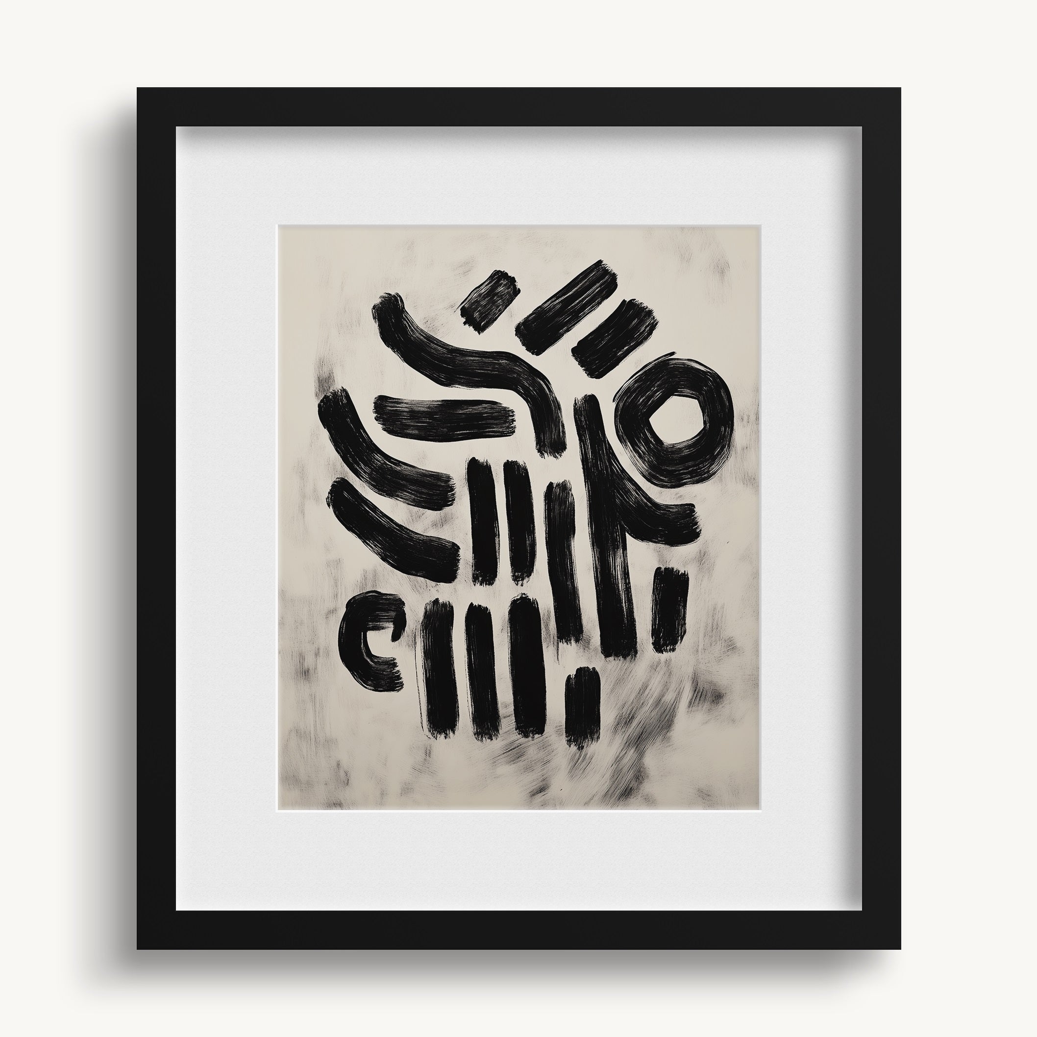 Abstract Black Strokes WALL ART