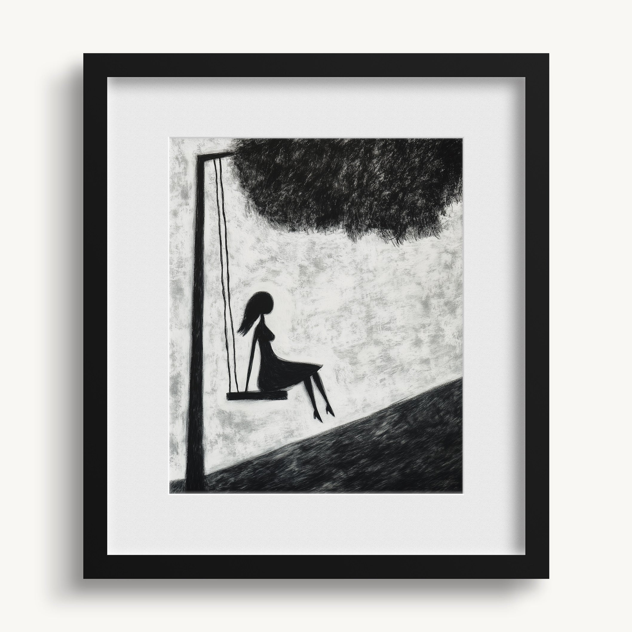 Lady on Swing WALL ART