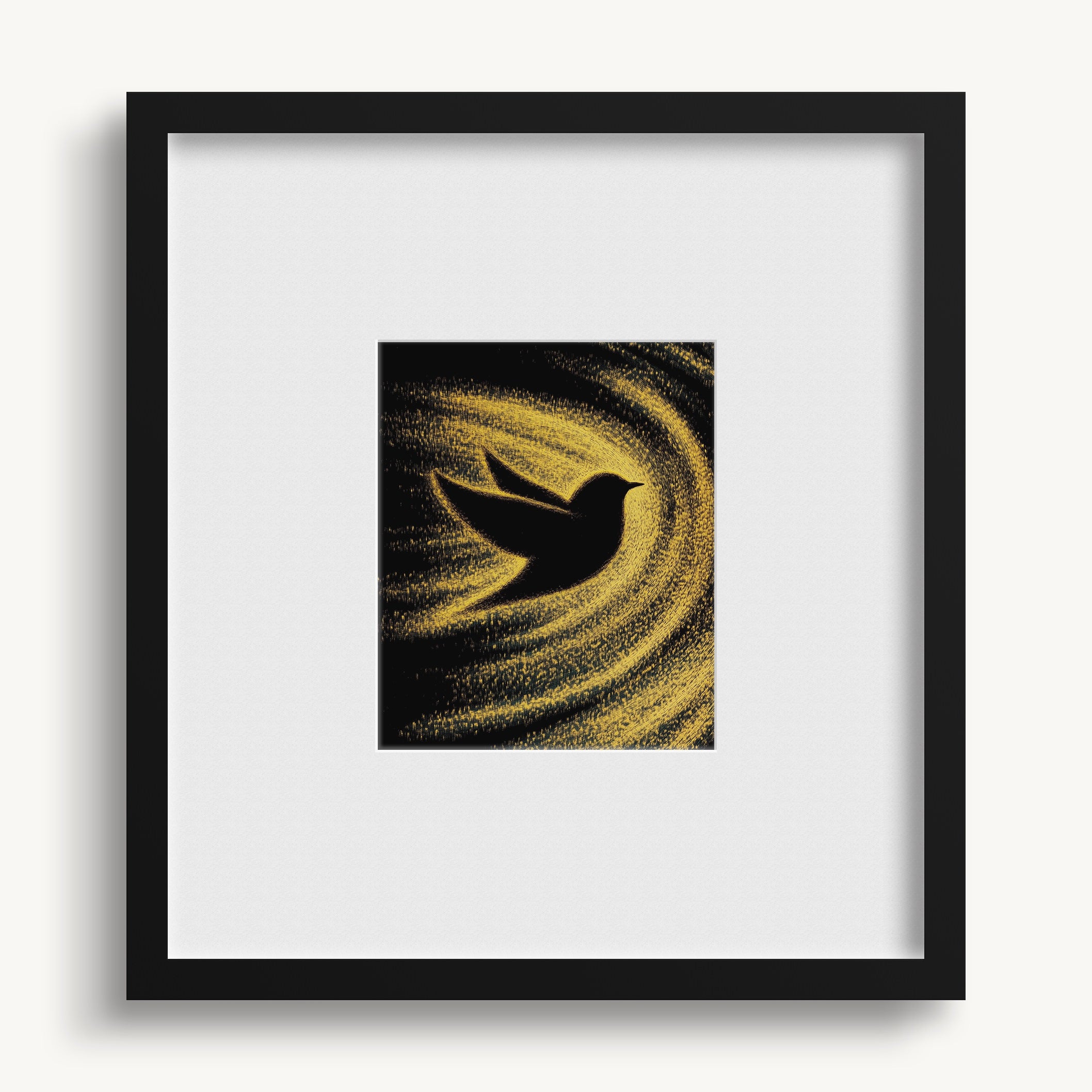 "BIRD GOLDEN" WALL ART