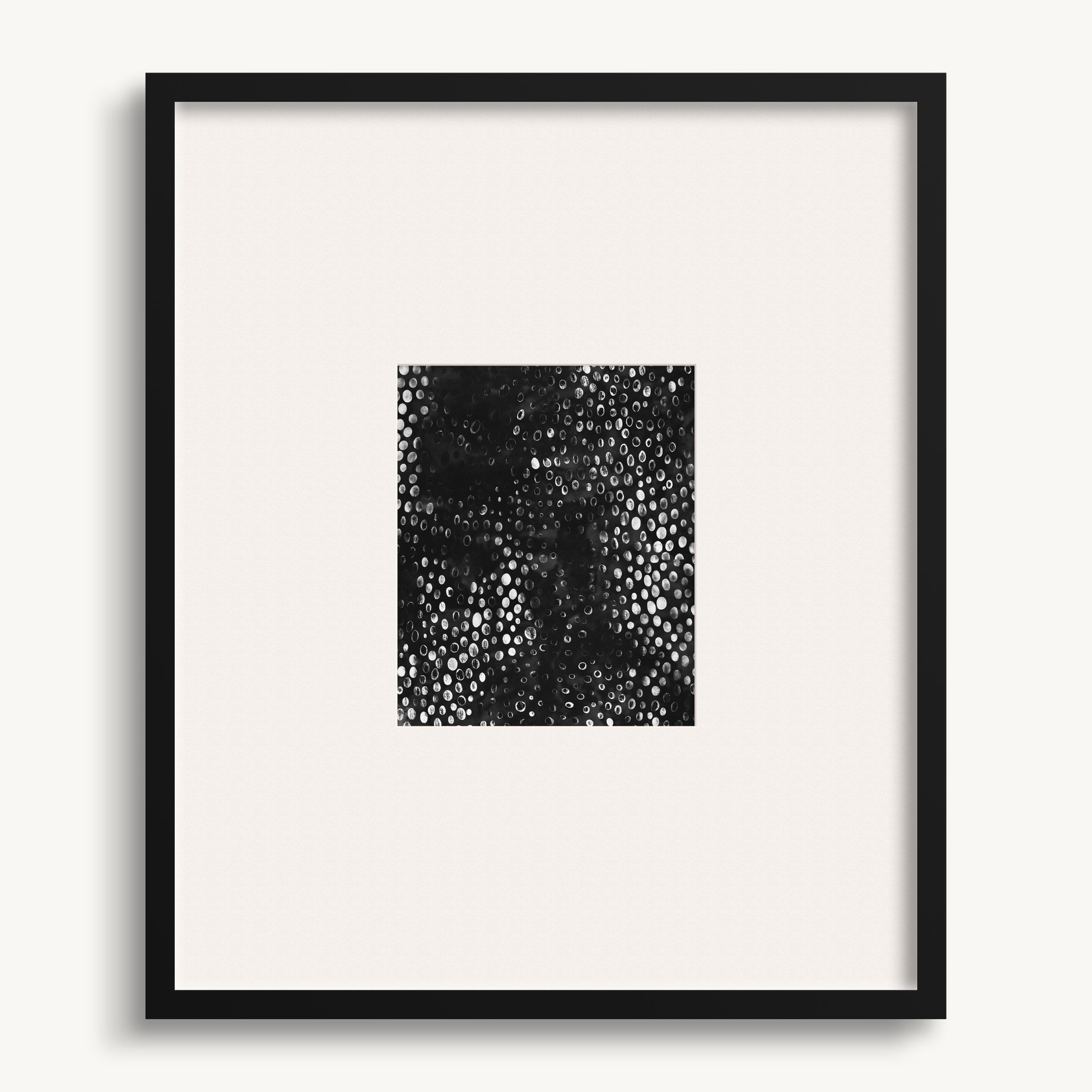 White Dots on Black Background WALL ART