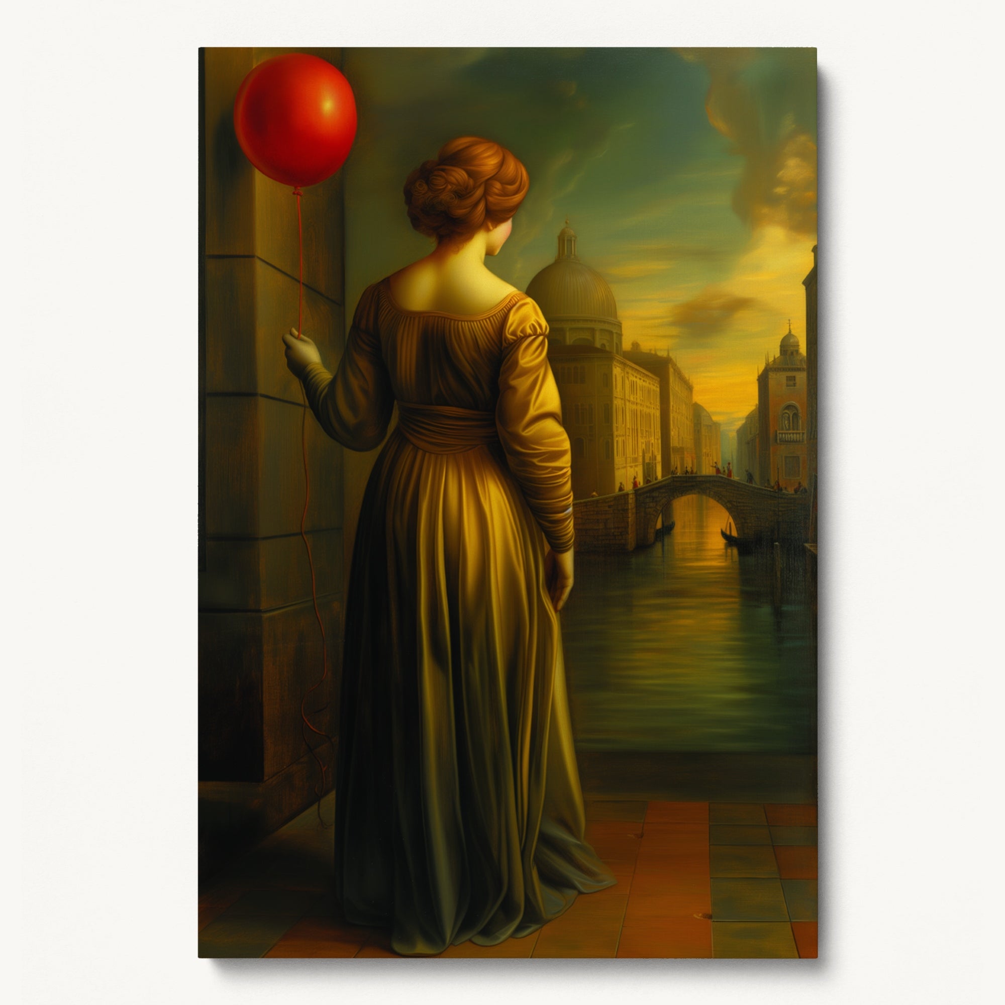 "LADY WITH A BALLOON" WALL ART 2x3