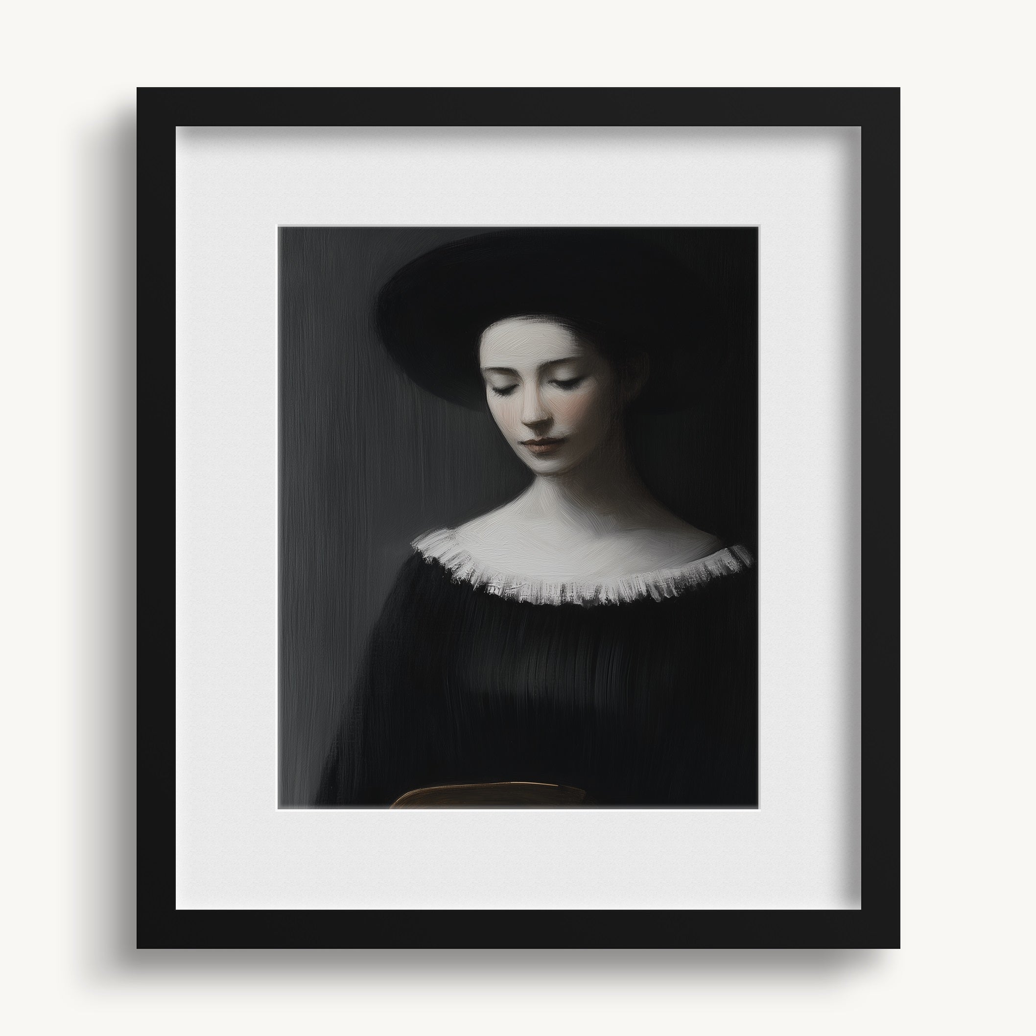 Lady with Hat WALL ART