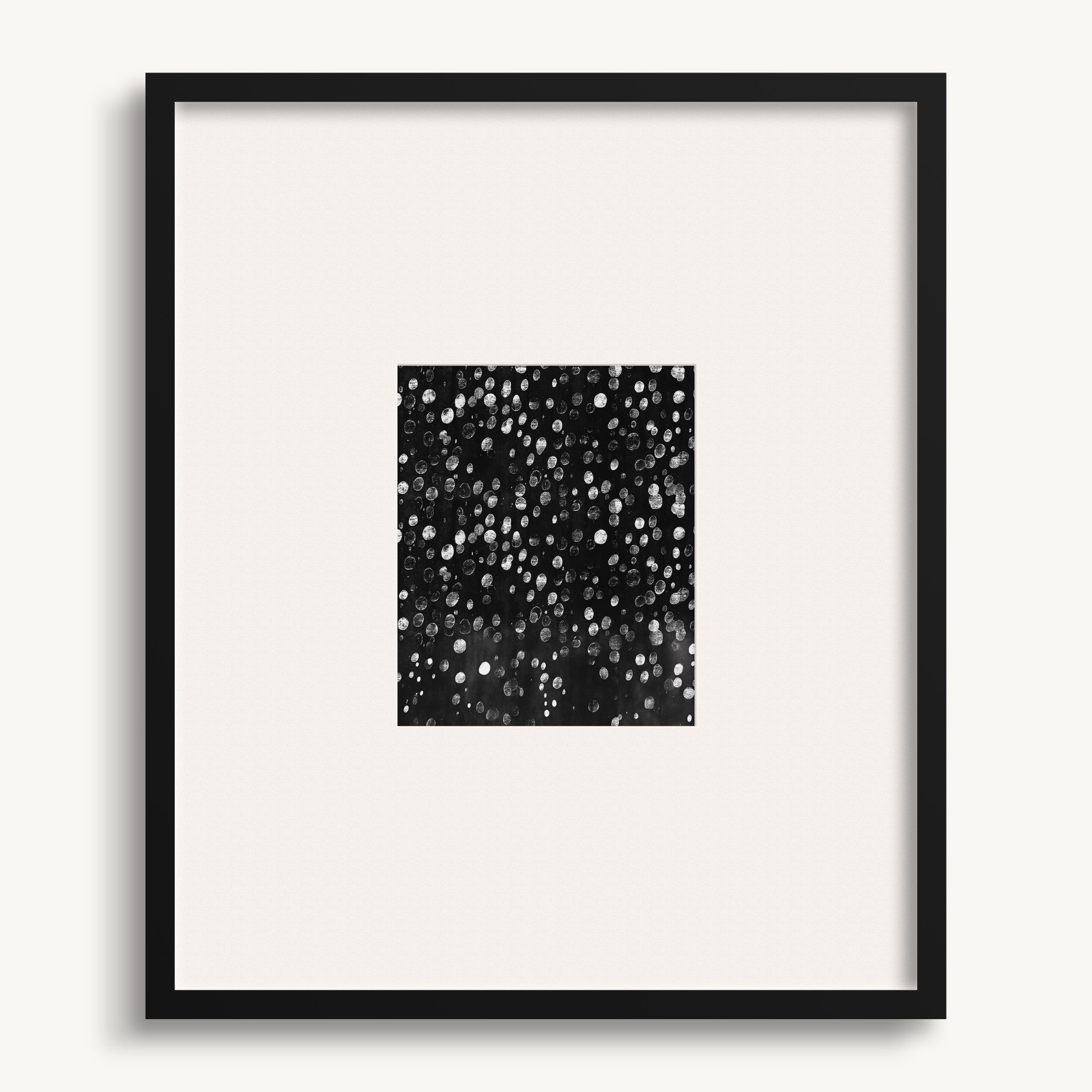 Dense White Dots on Black WALL ART