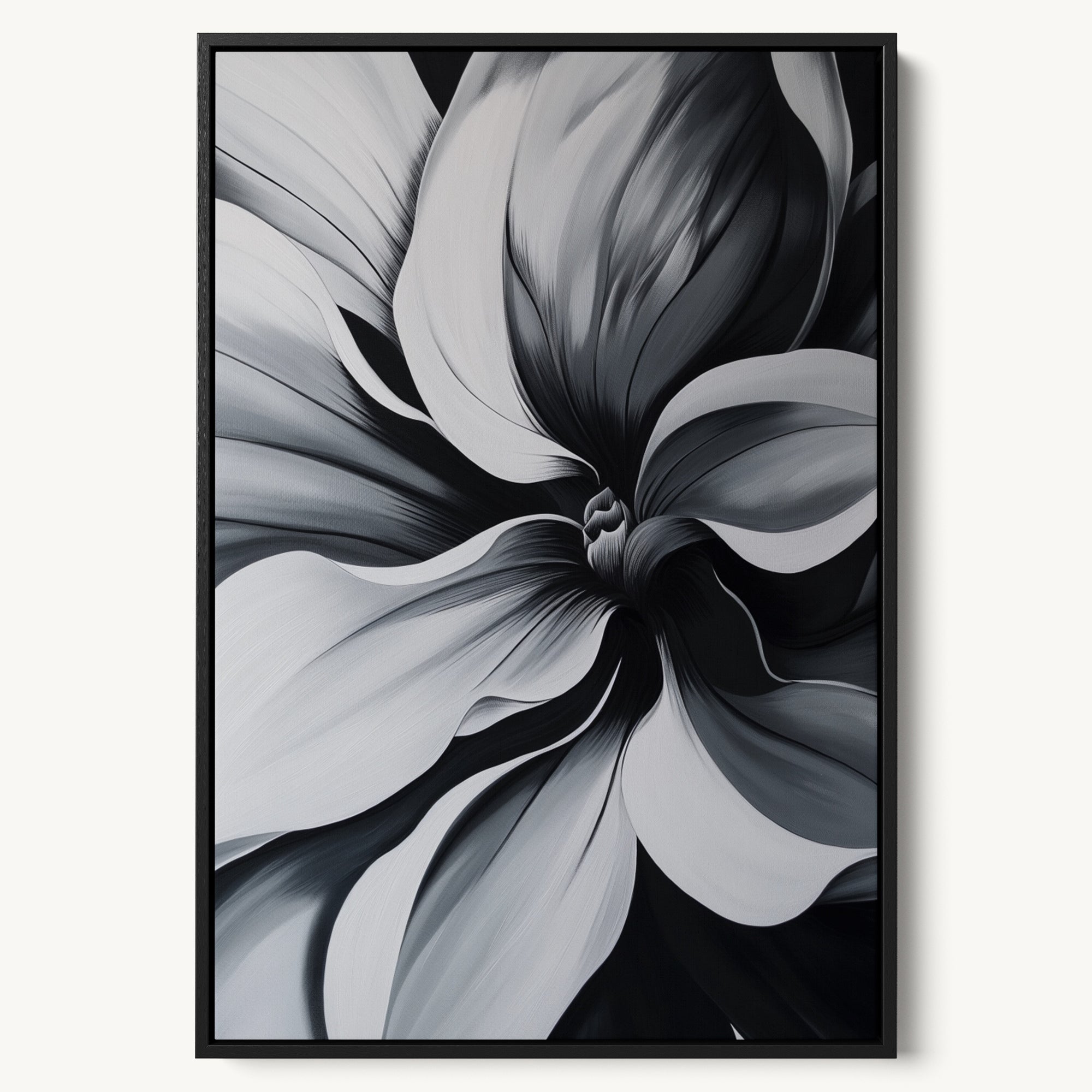 "FLOWER IN B&W" WALL ART 2x3