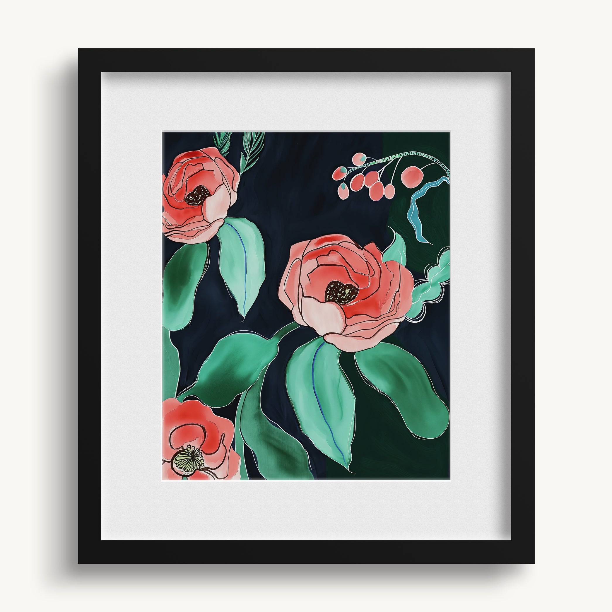 "SYMPHONIE DORÉE DES FLEURS ABSTRAITES" WALL ART