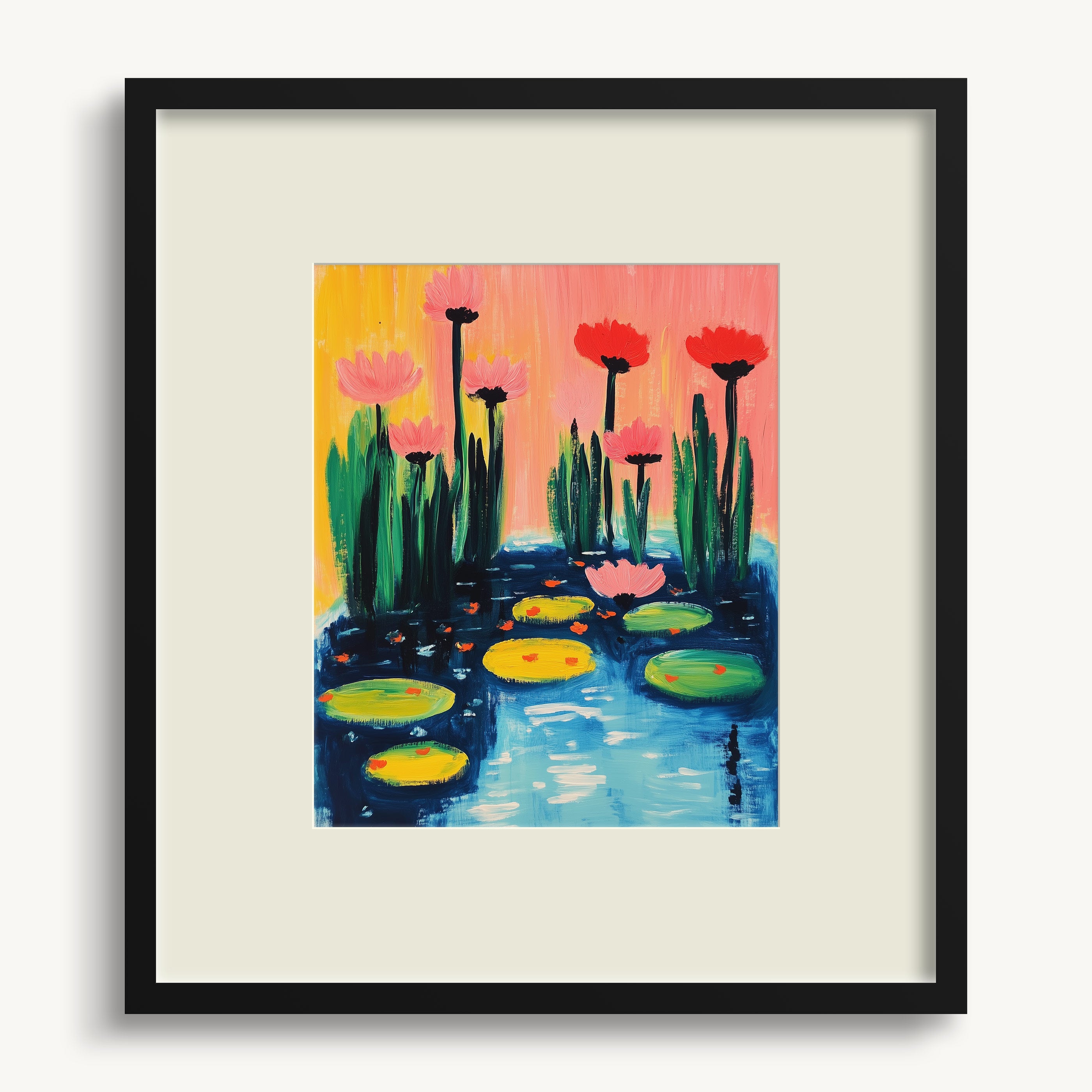 Colorful Pond Scene WALL ART