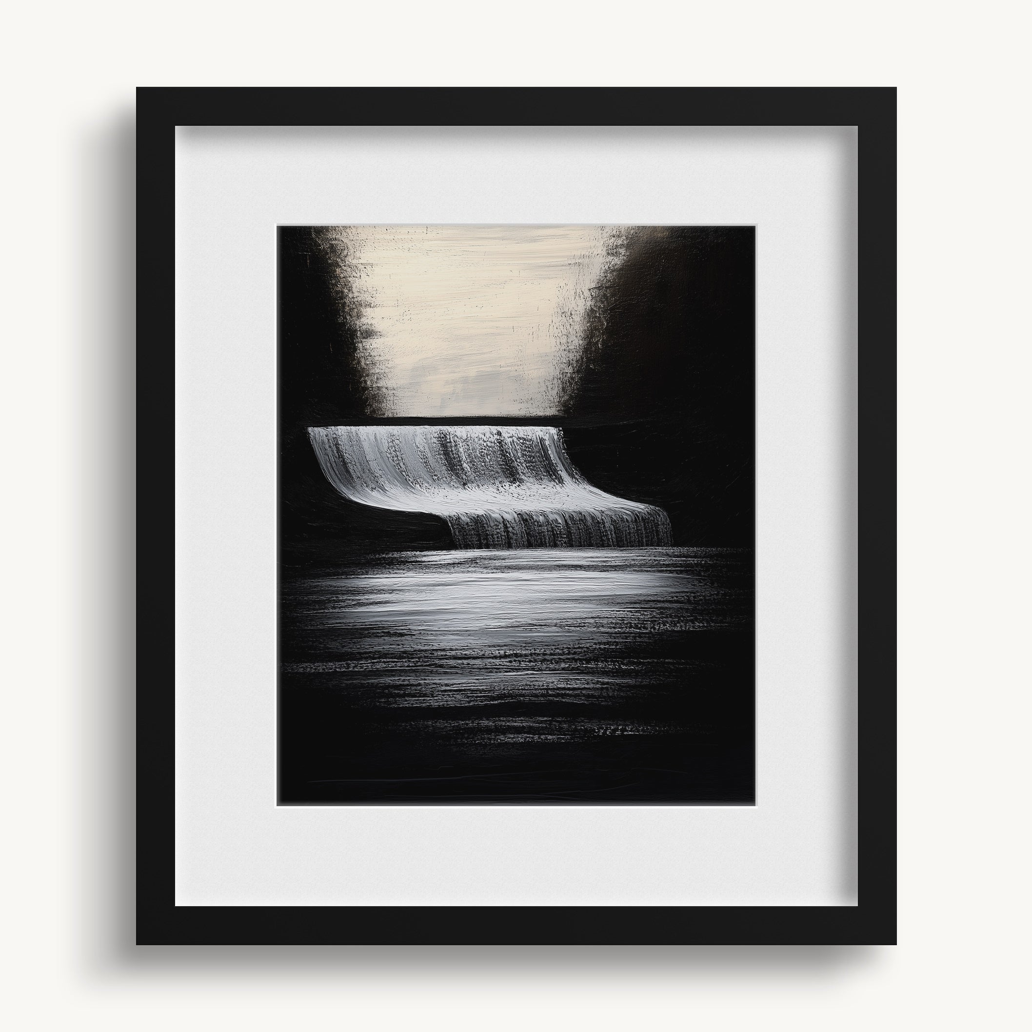 Monochromatic Waterfall WALL ART