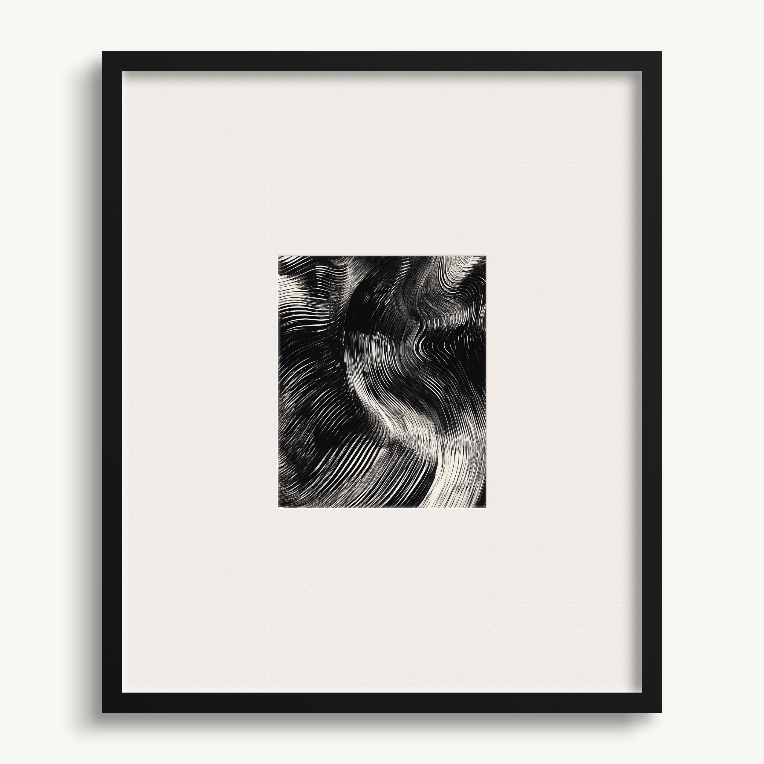 Black & White Swirling Pattern WALL ART