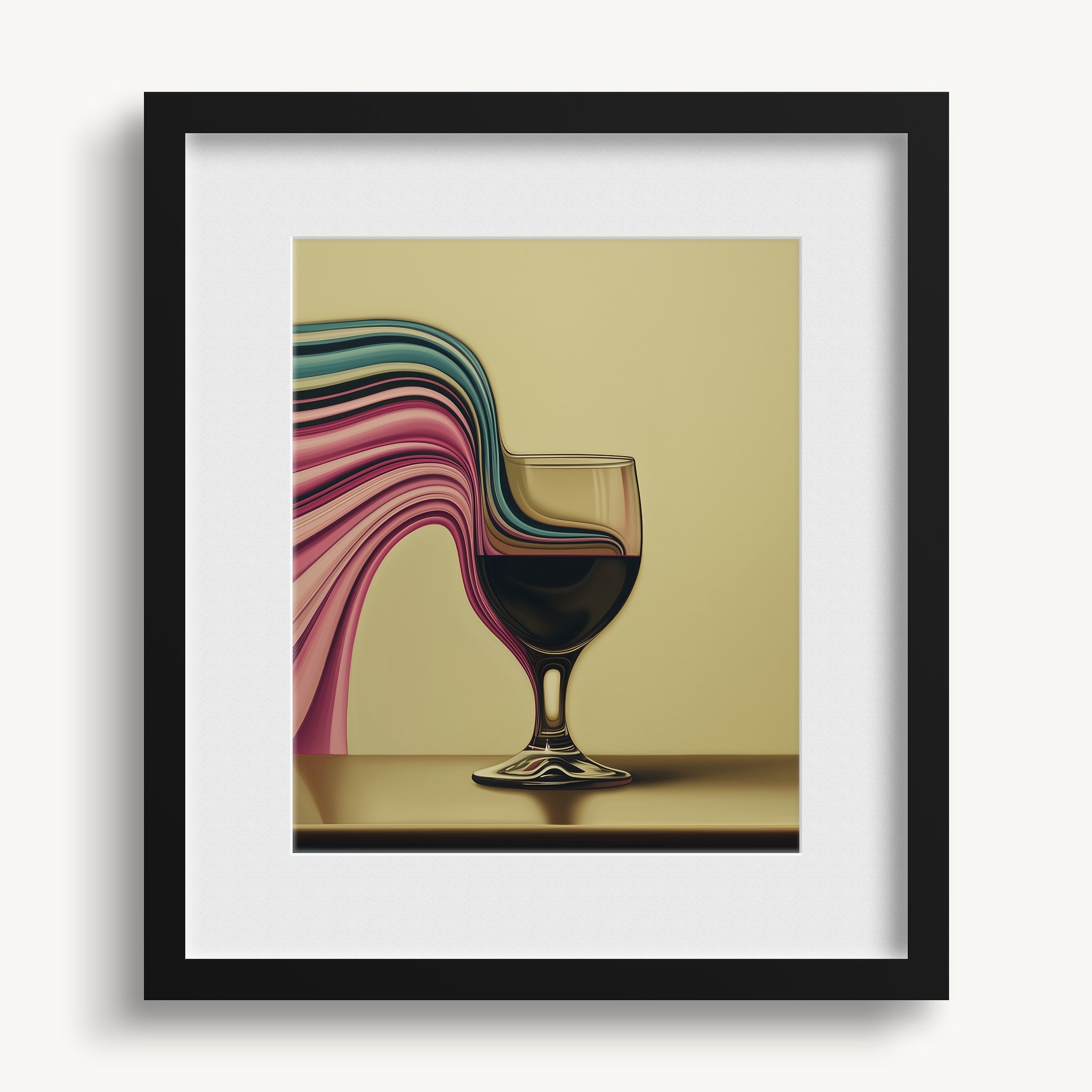 Abstract Wine Glass WALL ART