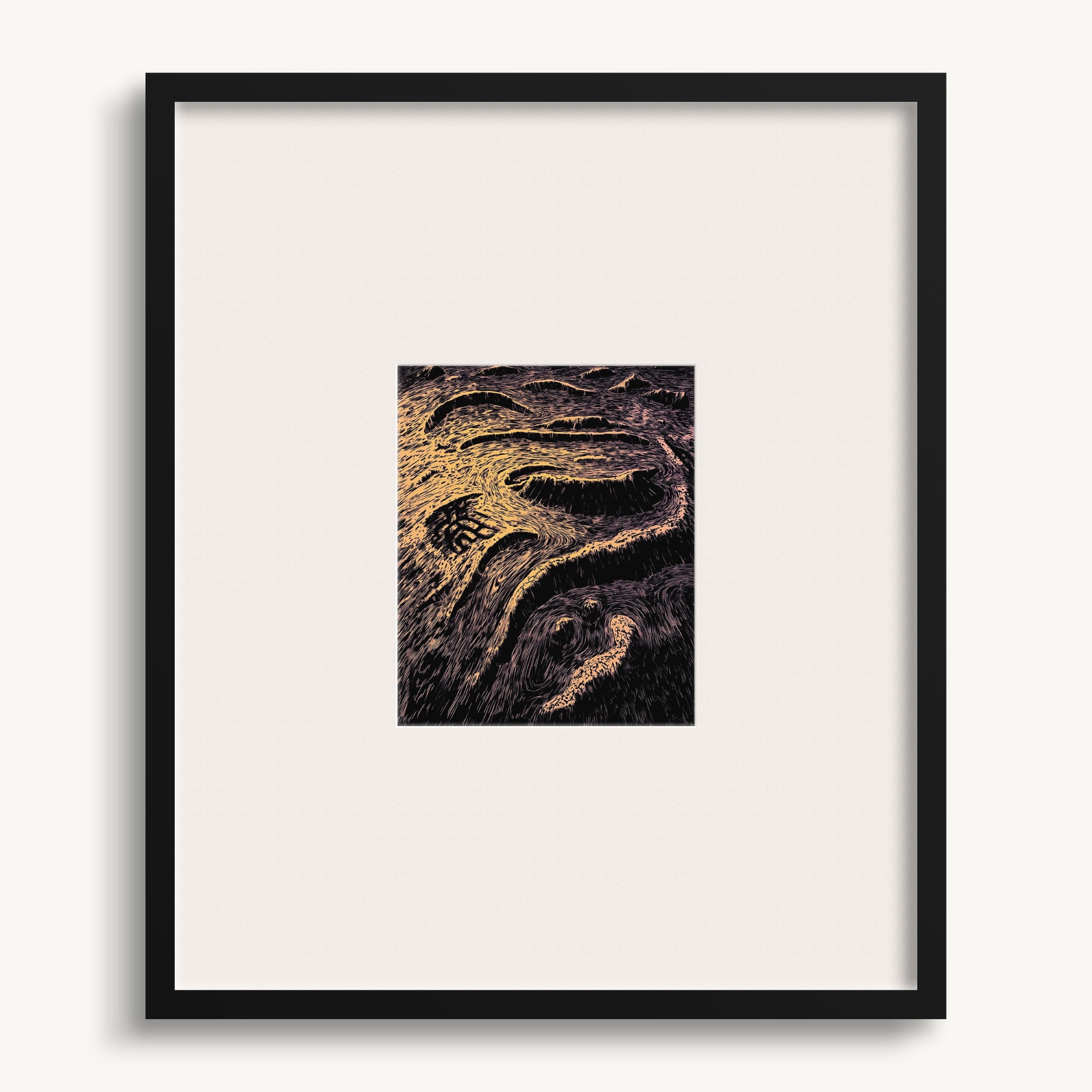 Swirling Golden Texture WALL ART