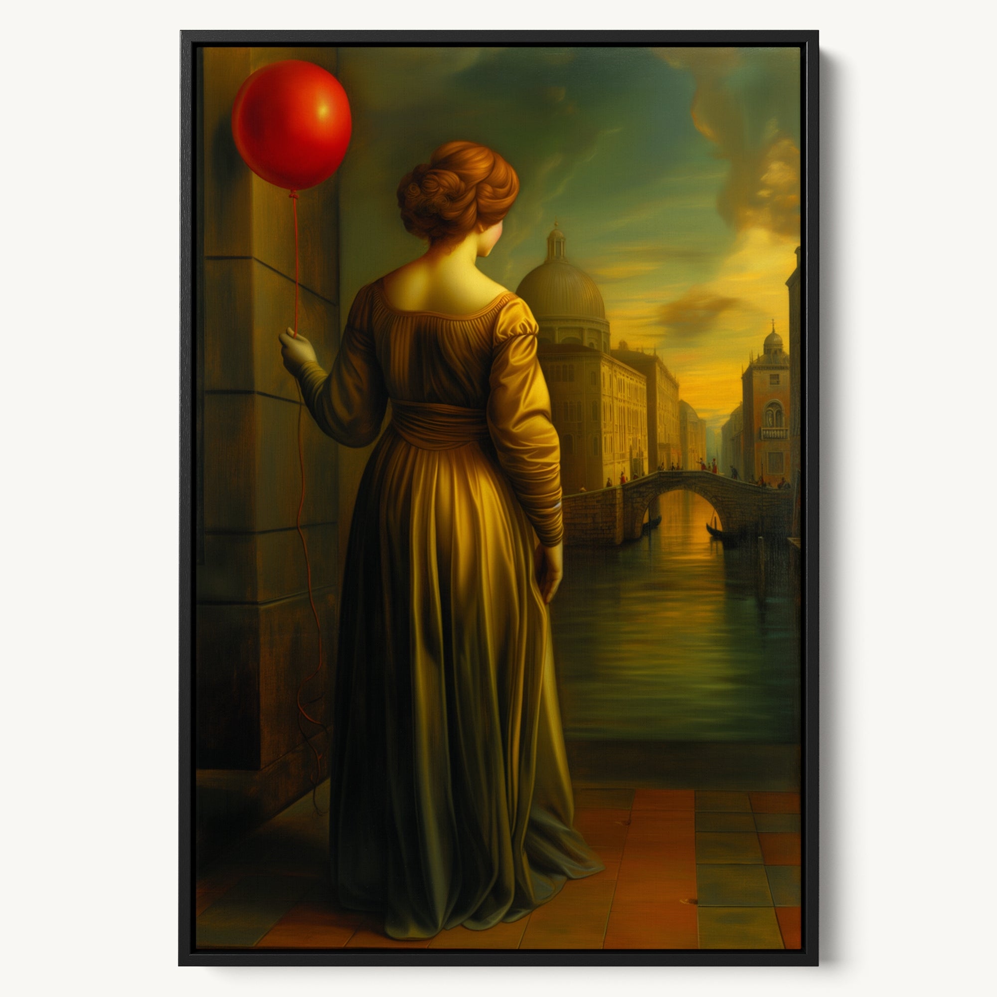 "LADY WITH A BALLOON" WALL ART 2x3