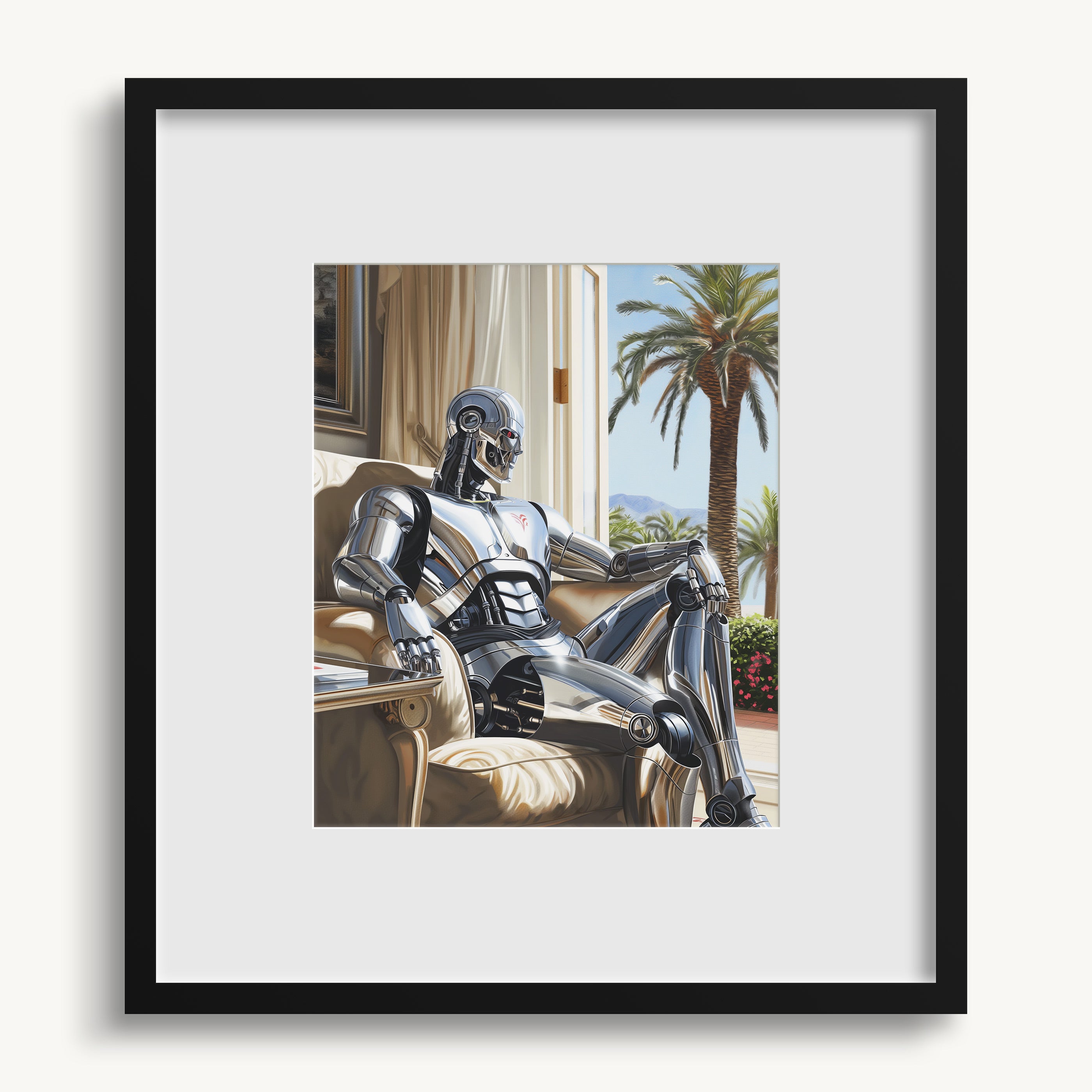 Robot in Tropical Setting WALL ART