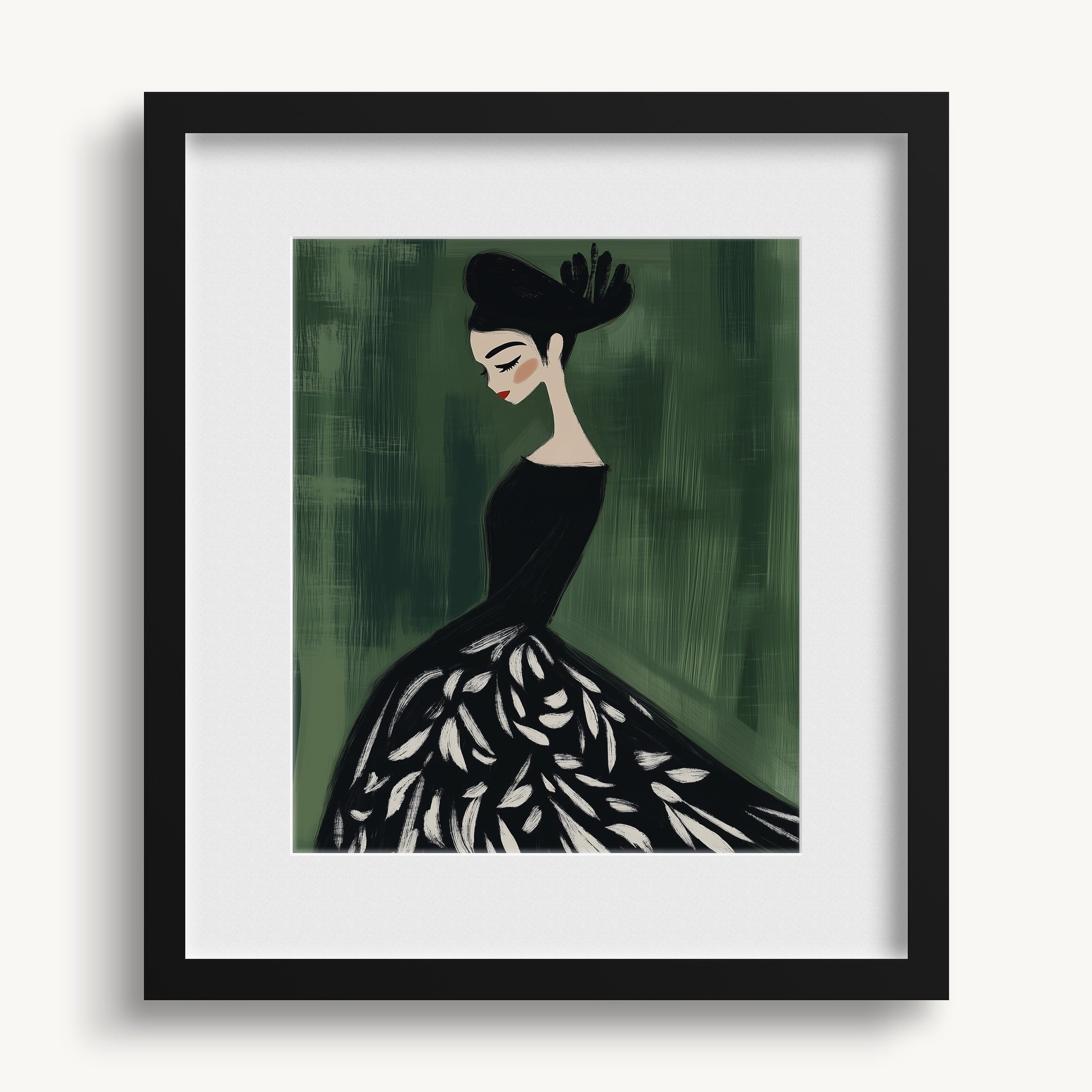 Woman in Black Dress WALL ART