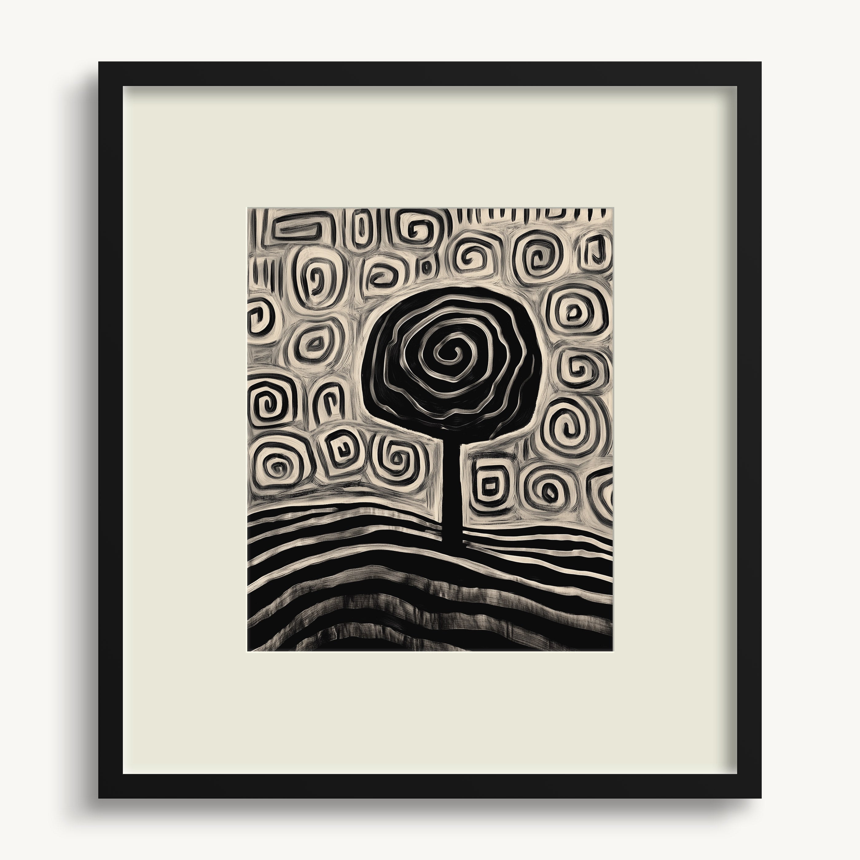 Spiral Tree Pattern WALL ART