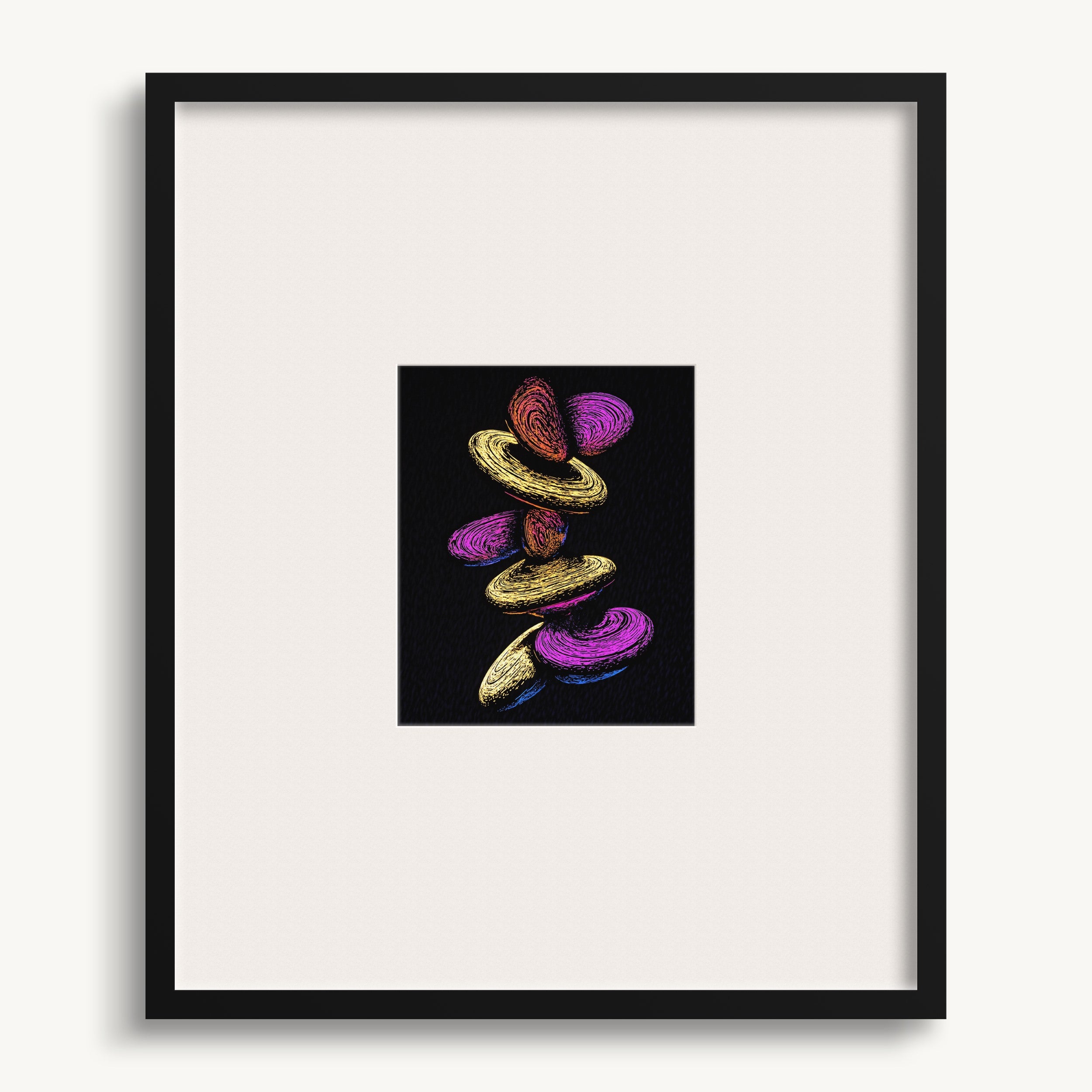 Colorful Intertwined Shapes WALL ART