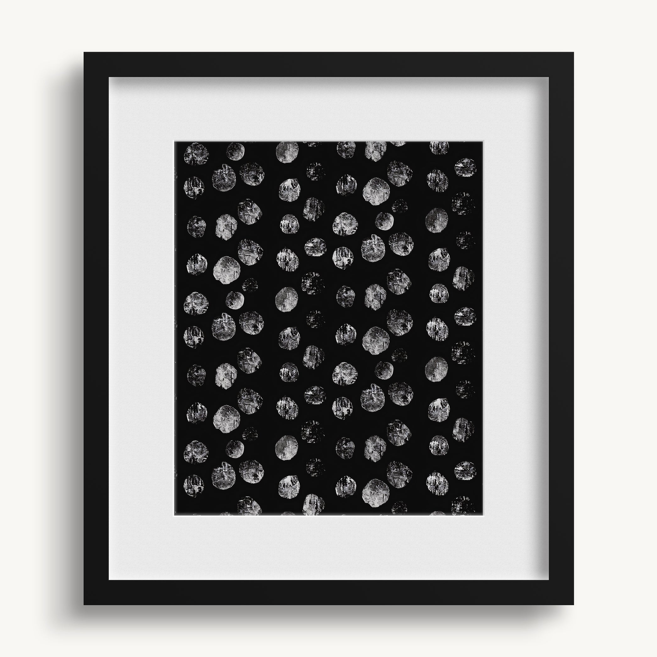 "WHITE DOTS" WALL ART