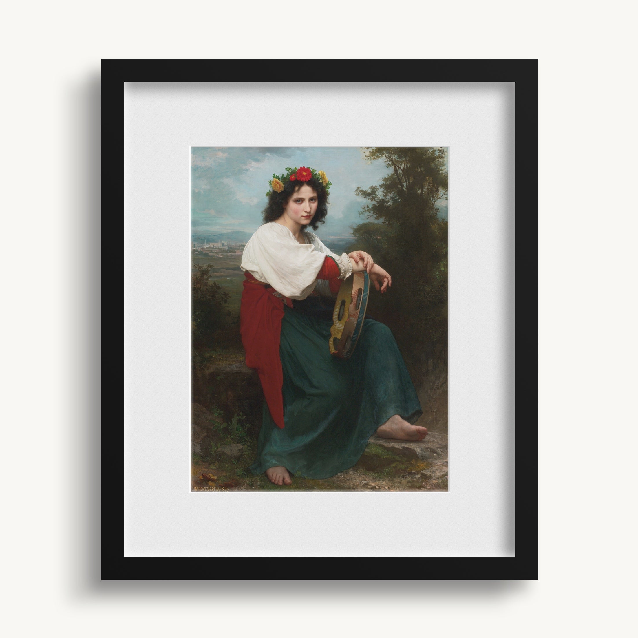 "L’Italienne au Tambour de Basque (1872)" WALL ART