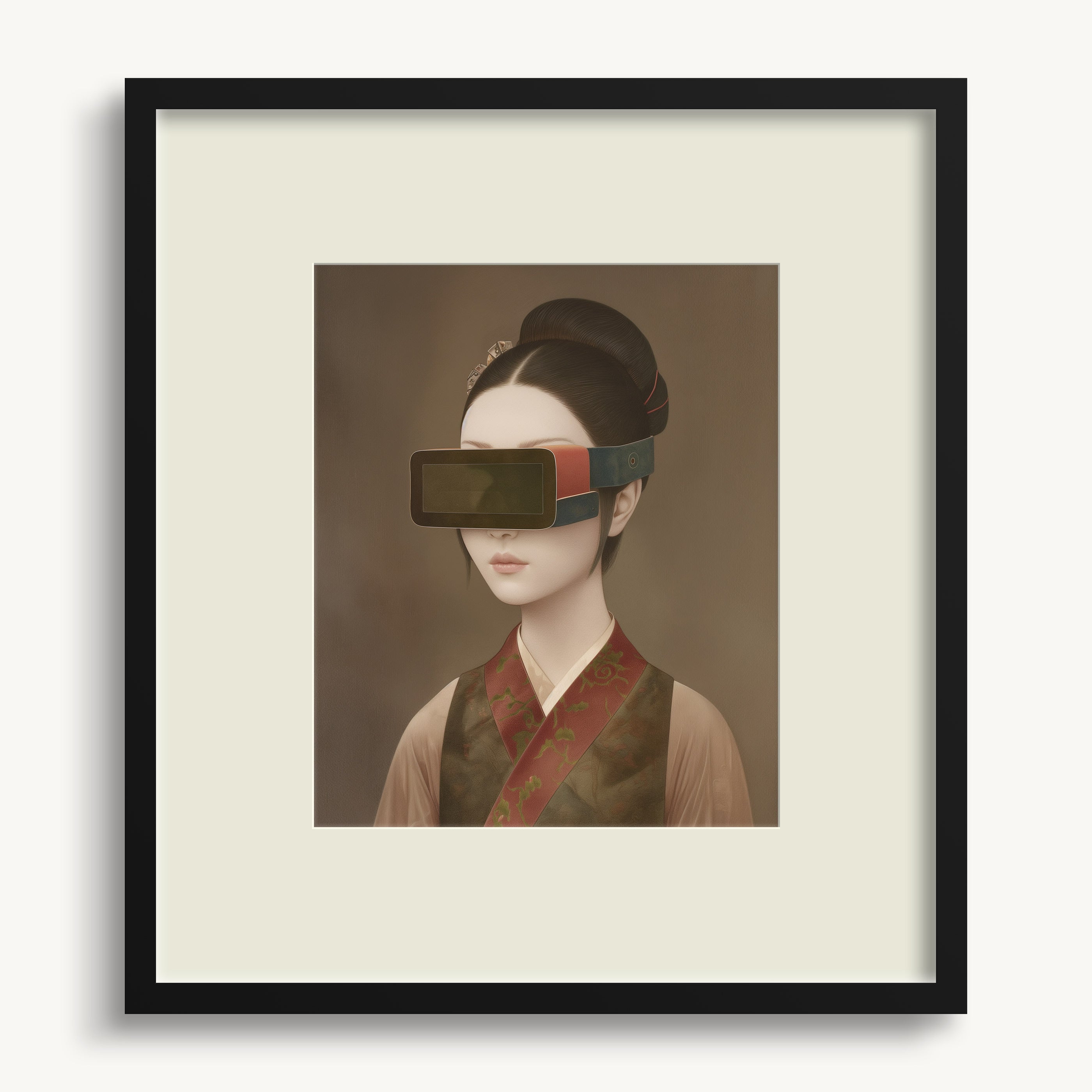 Geisha with VR Headset WALL ART