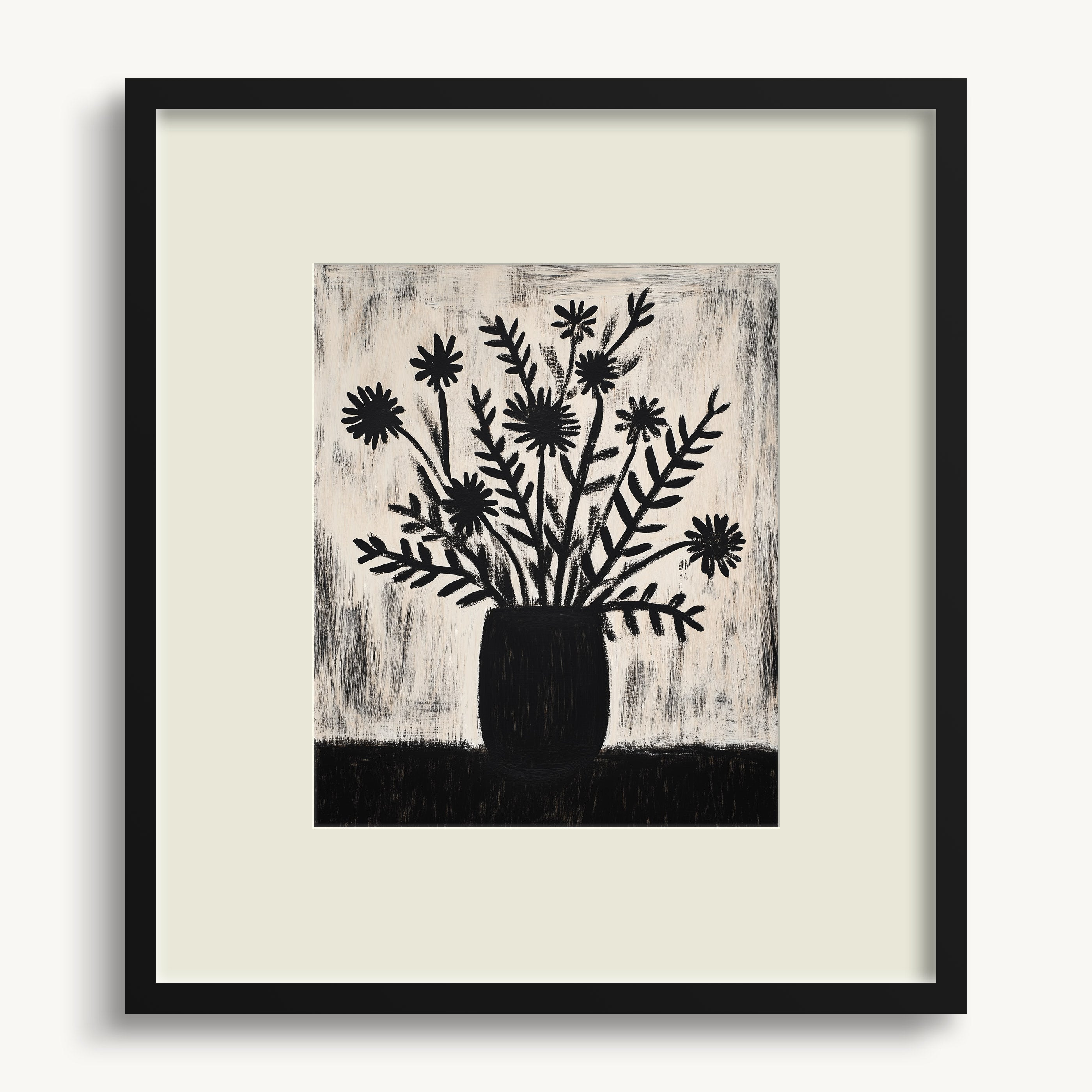 Bouquet in Black Vase WALL ART