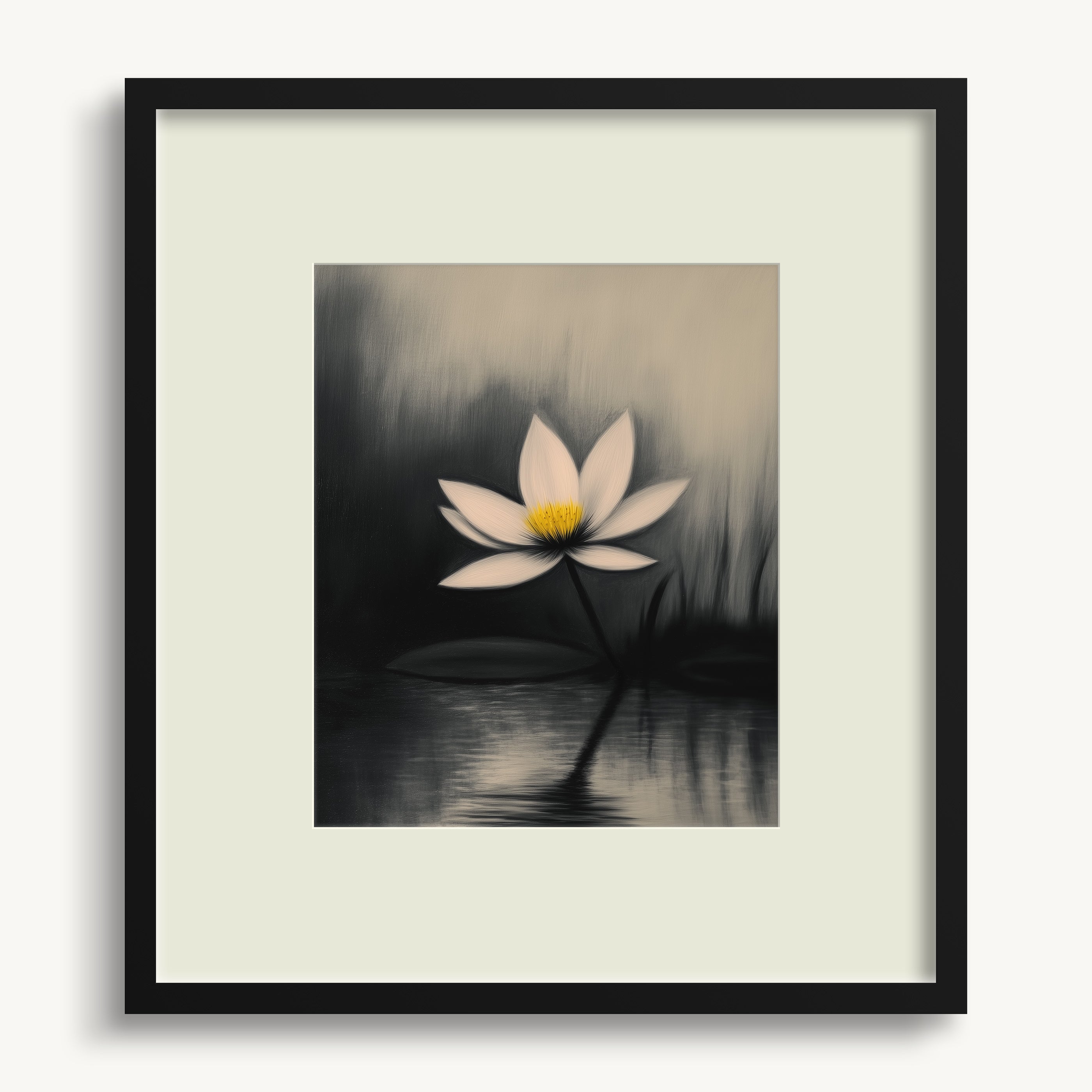 White Lotus Flower WALL ART