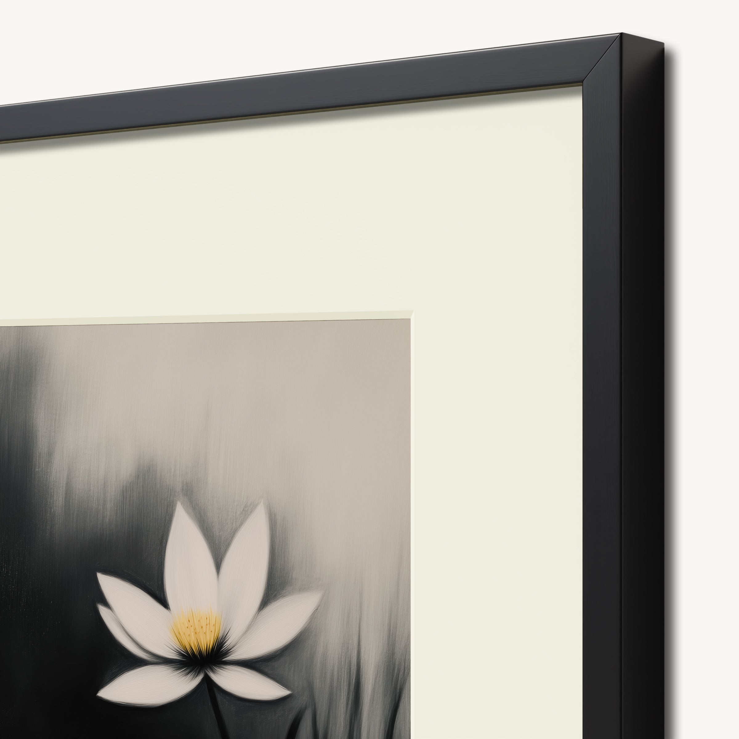 White Lotus Flower WALL ART