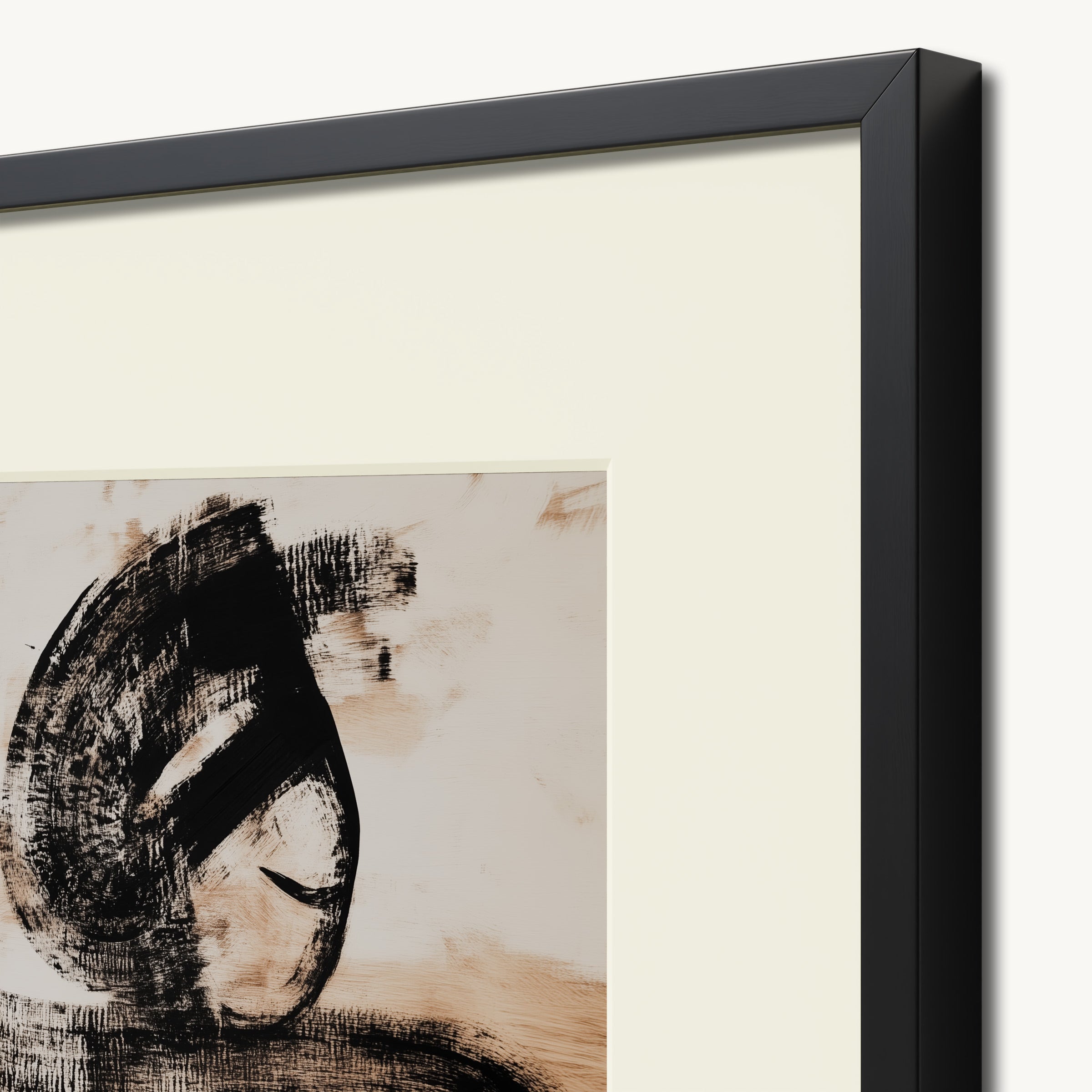 Abstract Black Brushstrokes WALL ART